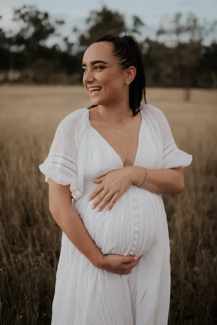 Joslin Studio Julianna Linen Ramie Maxi Dress Optical White Size 8 for rent on The Volte - main image