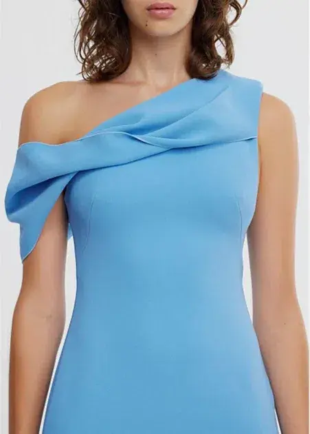 Acler  Ashford Maxi Dress in Capri Blue Size 12 for rent on The Volte - main image