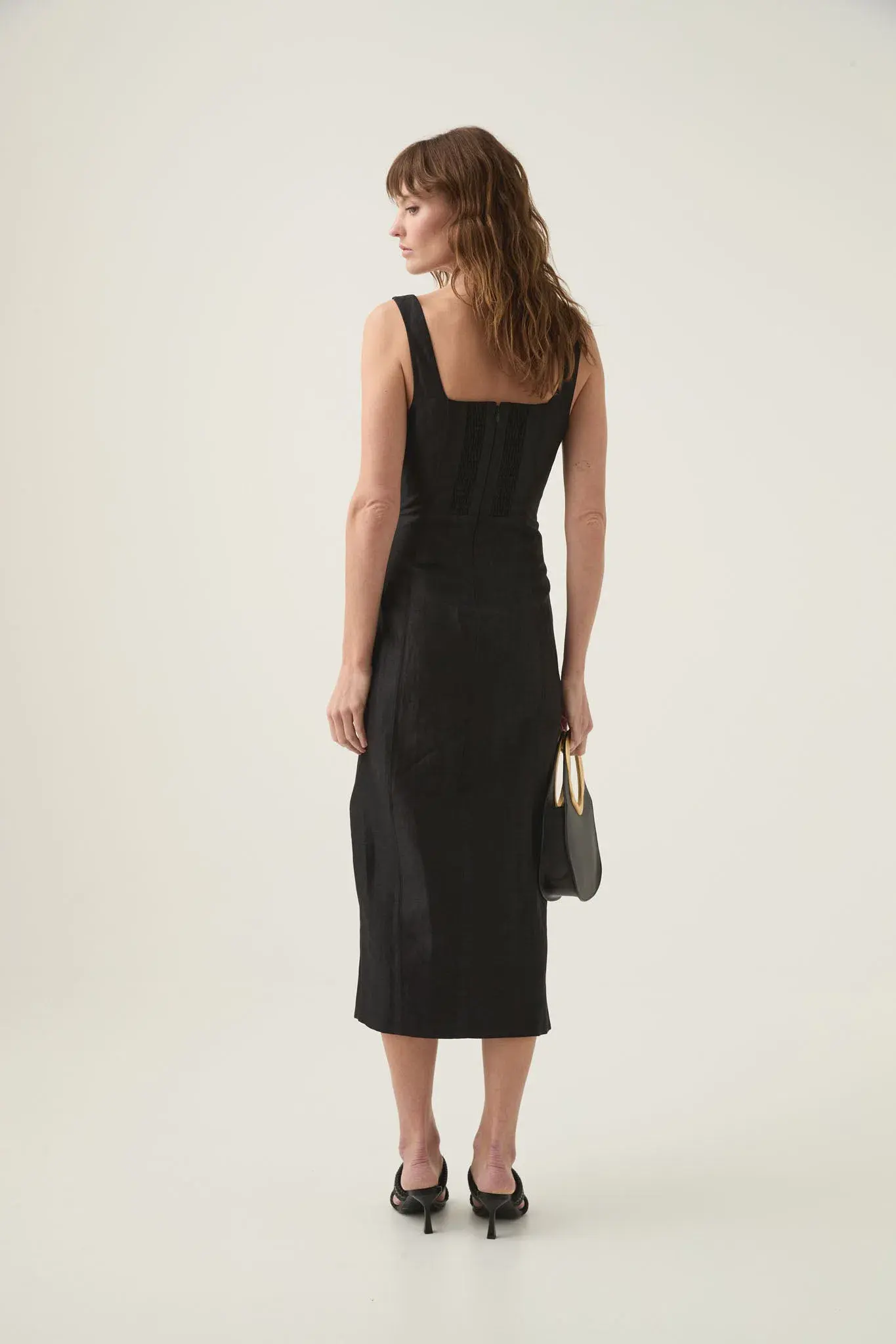 Aje Flourish Midi Dress Black Size 10 - Image 2