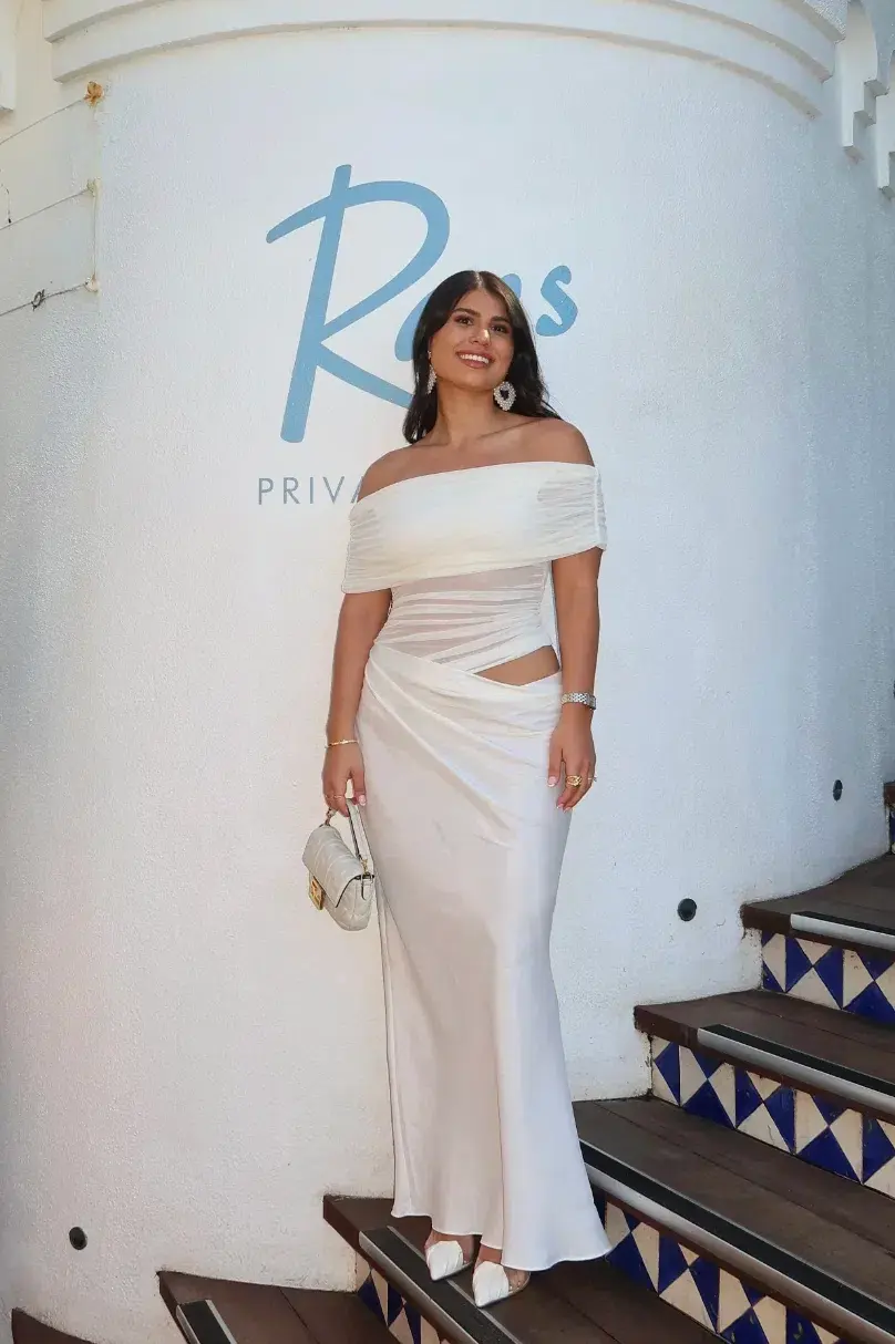 Benni Nico Off Shoulder Maxi Dress White Size S / AU 8 - Image 5
