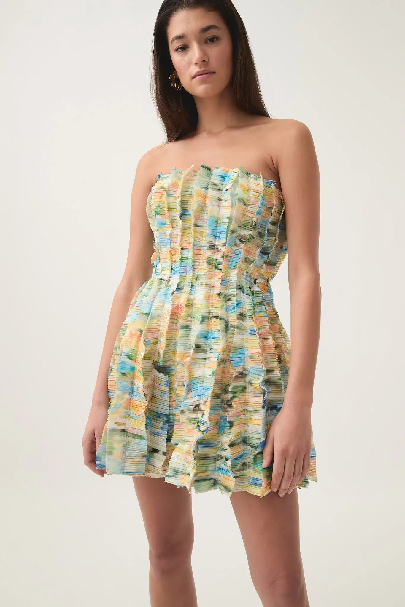 Aje Hybrid Sleeveless Mini Dress Floral Haze Size AU 10 - Image 4