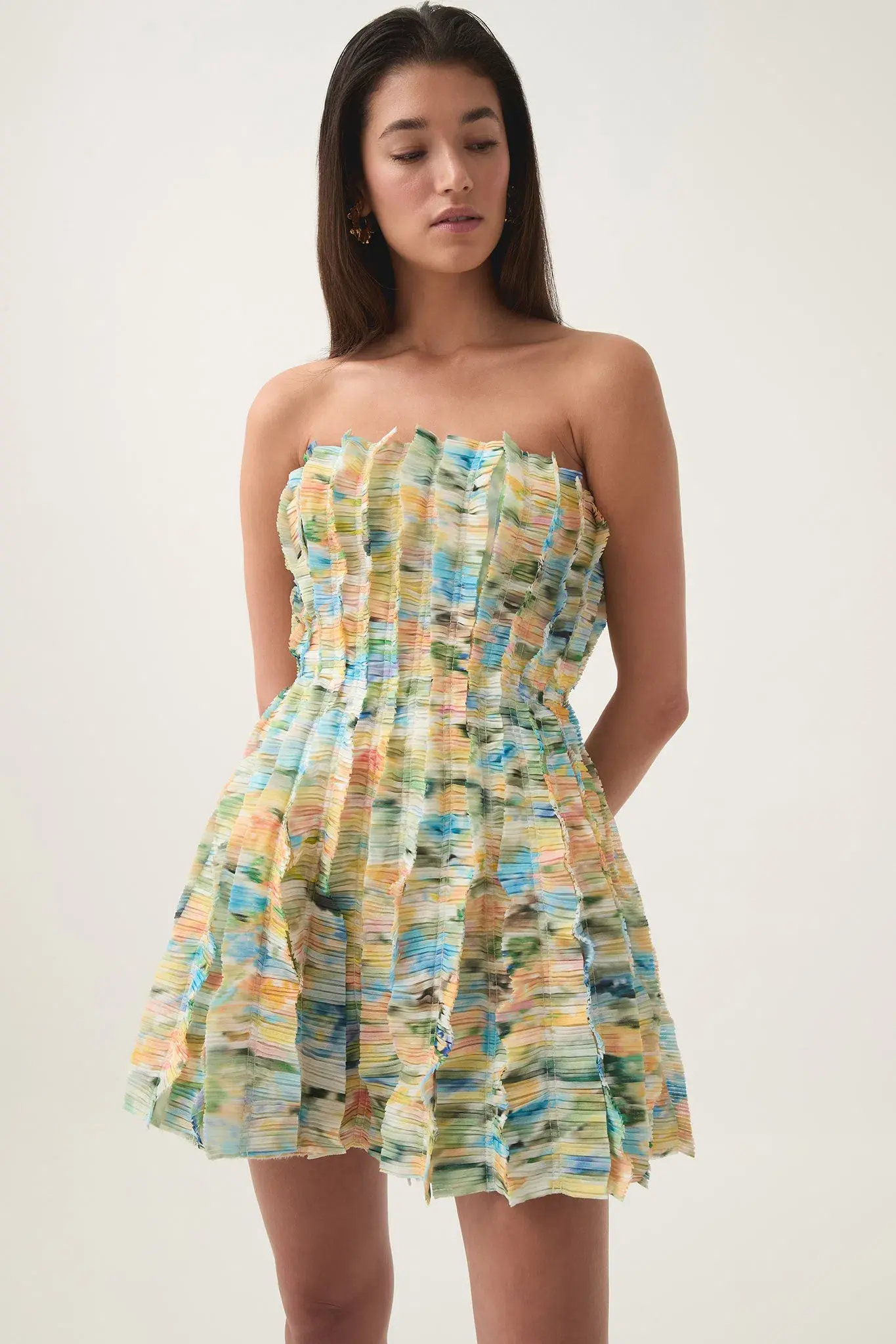 Aje Hybrid Sleeveless Mini Dress Floral Haze Size AU 10 - Image 2