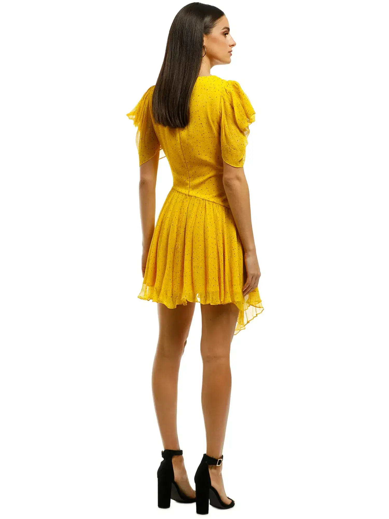 Bec & Bridge Hibiscus Golden Mini Dress in Yellow Size AU 6 - Image 3