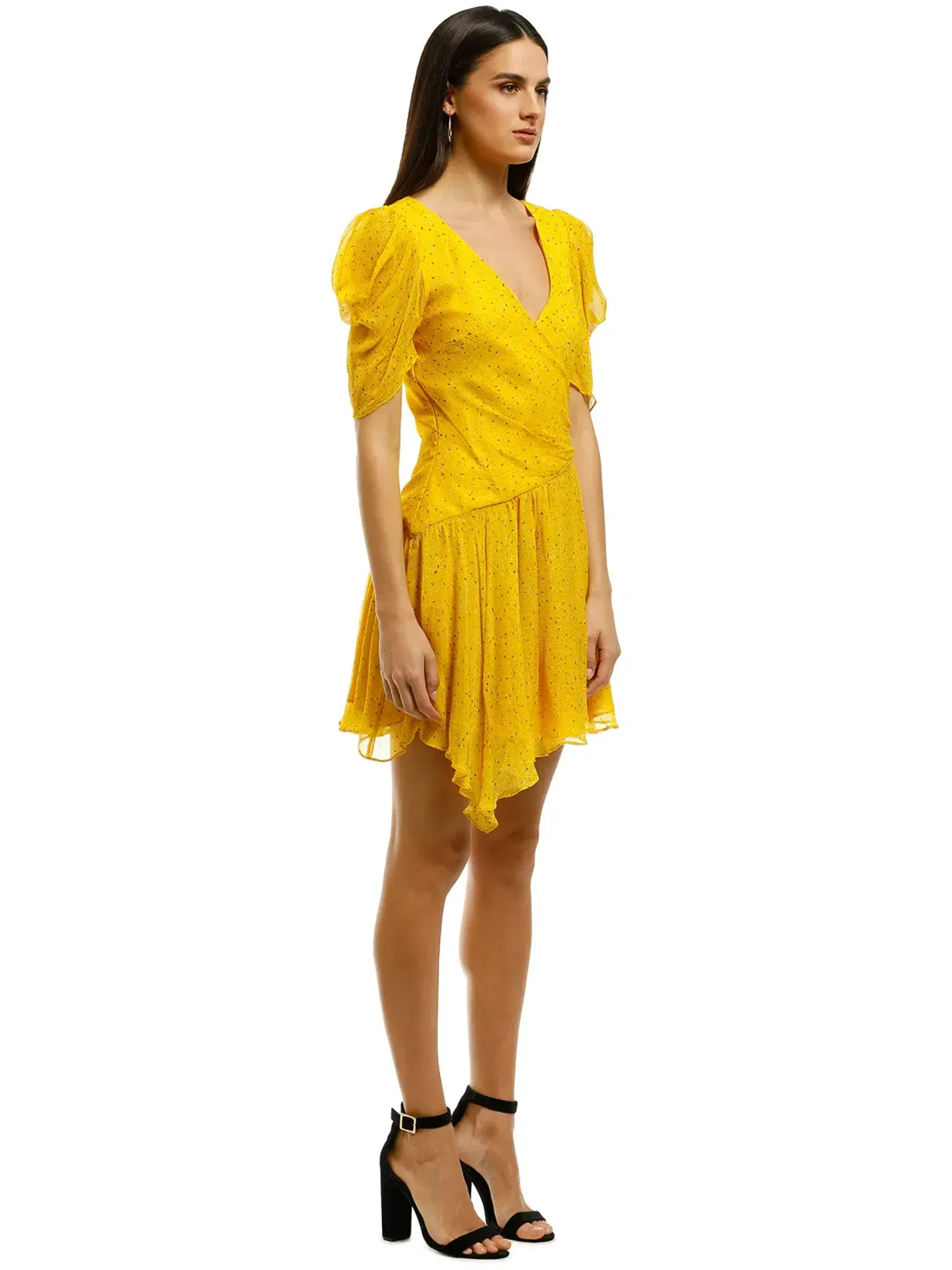 Bec & Bridge Hibiscus Golden Mini Dress in Yellow Size AU 6 - Image 2