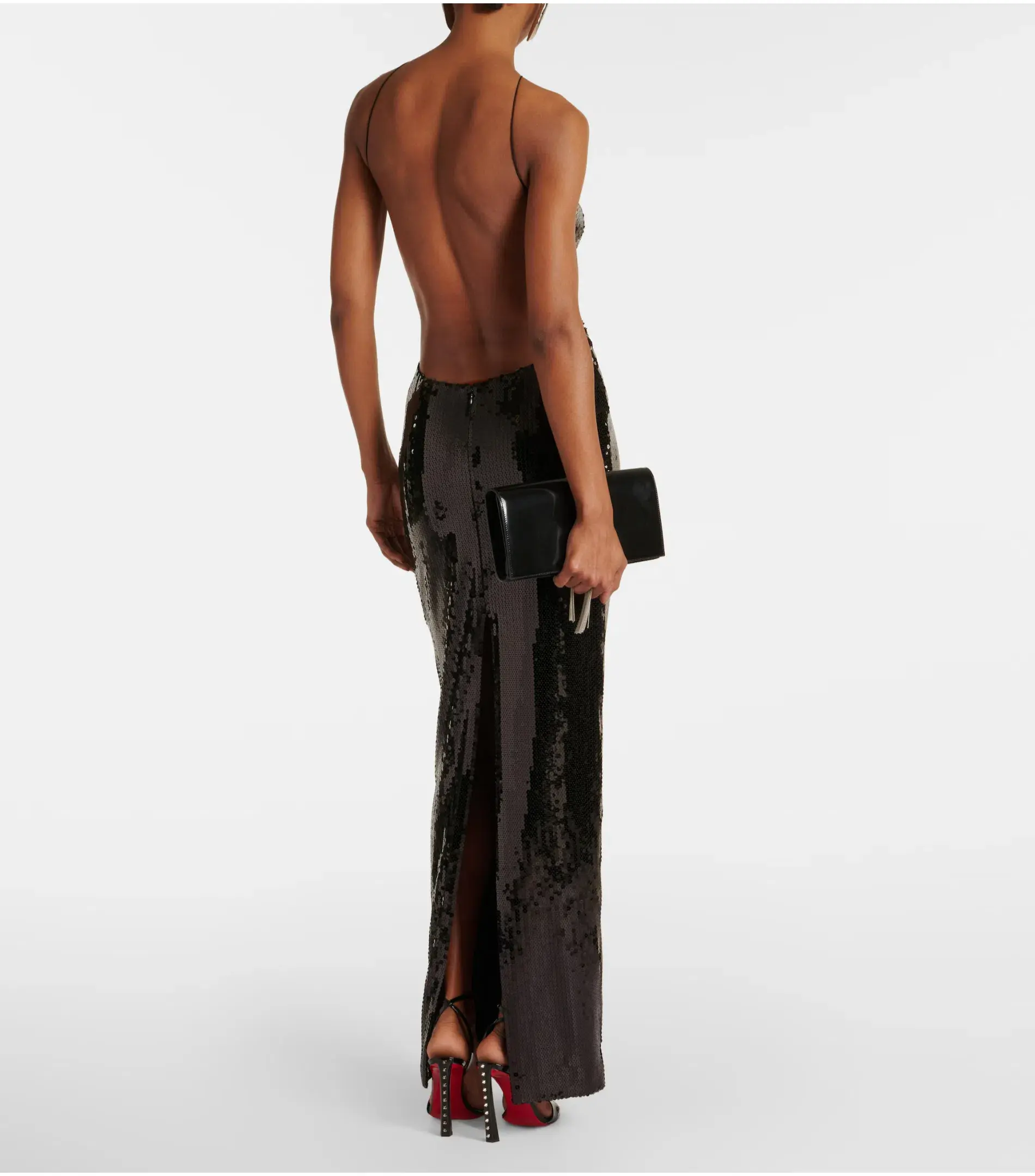 Maelle Paris Elsa Maxi Sequin Gown Black Size S / AU 8 - Image 3