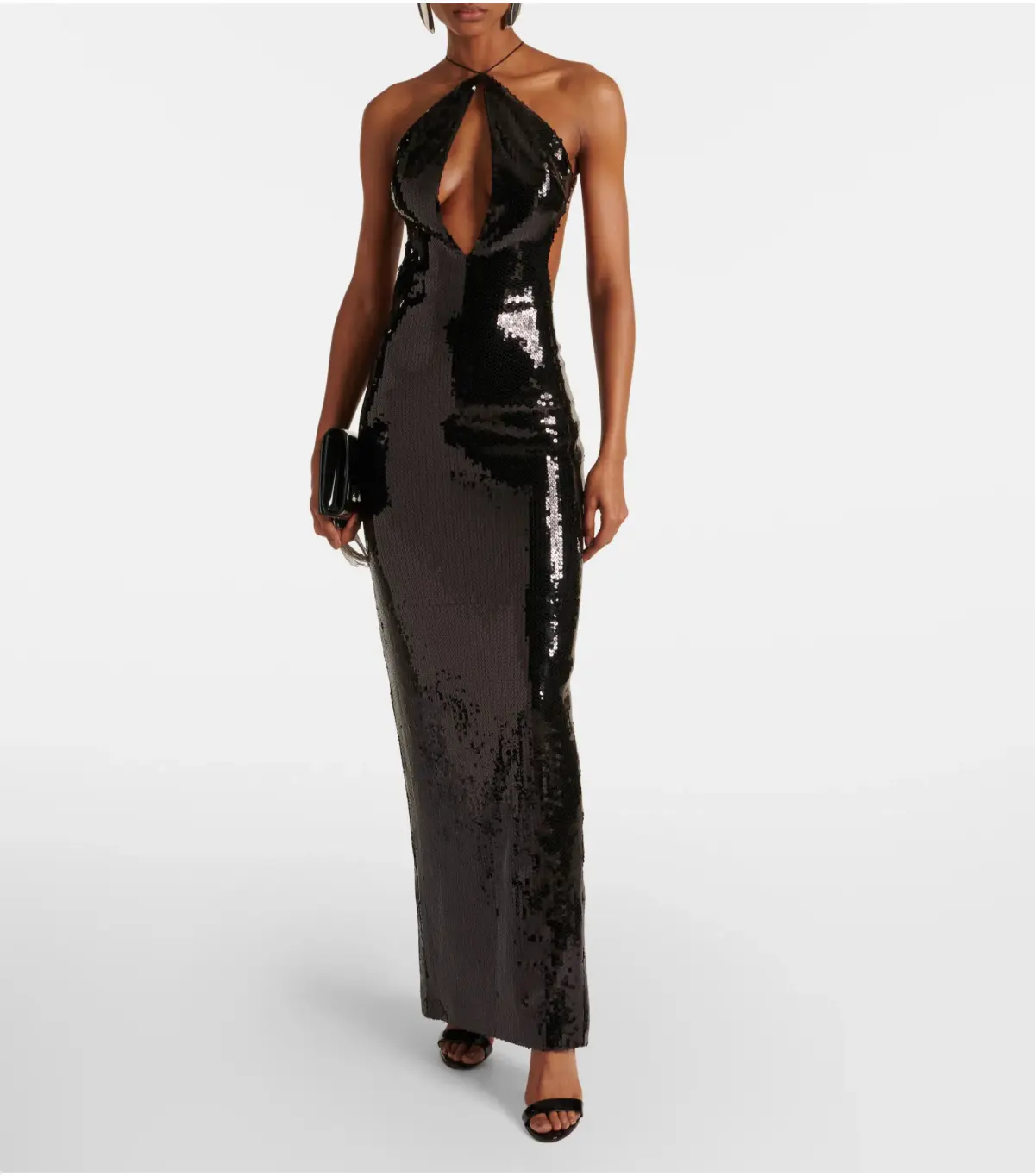 Maelle Paris Elsa Maxi Sequin Gown Black Size S / AU 8 - Image 1