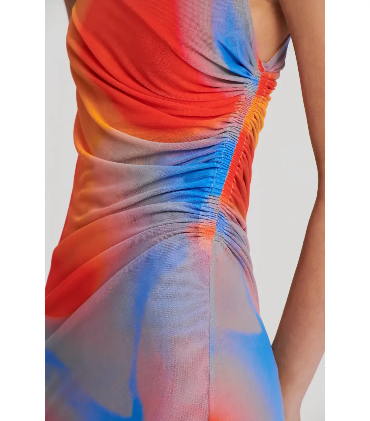 Scanlan Theodore Italian Watercolour Dress in Red/Blue Size AU 8  - Image 4
