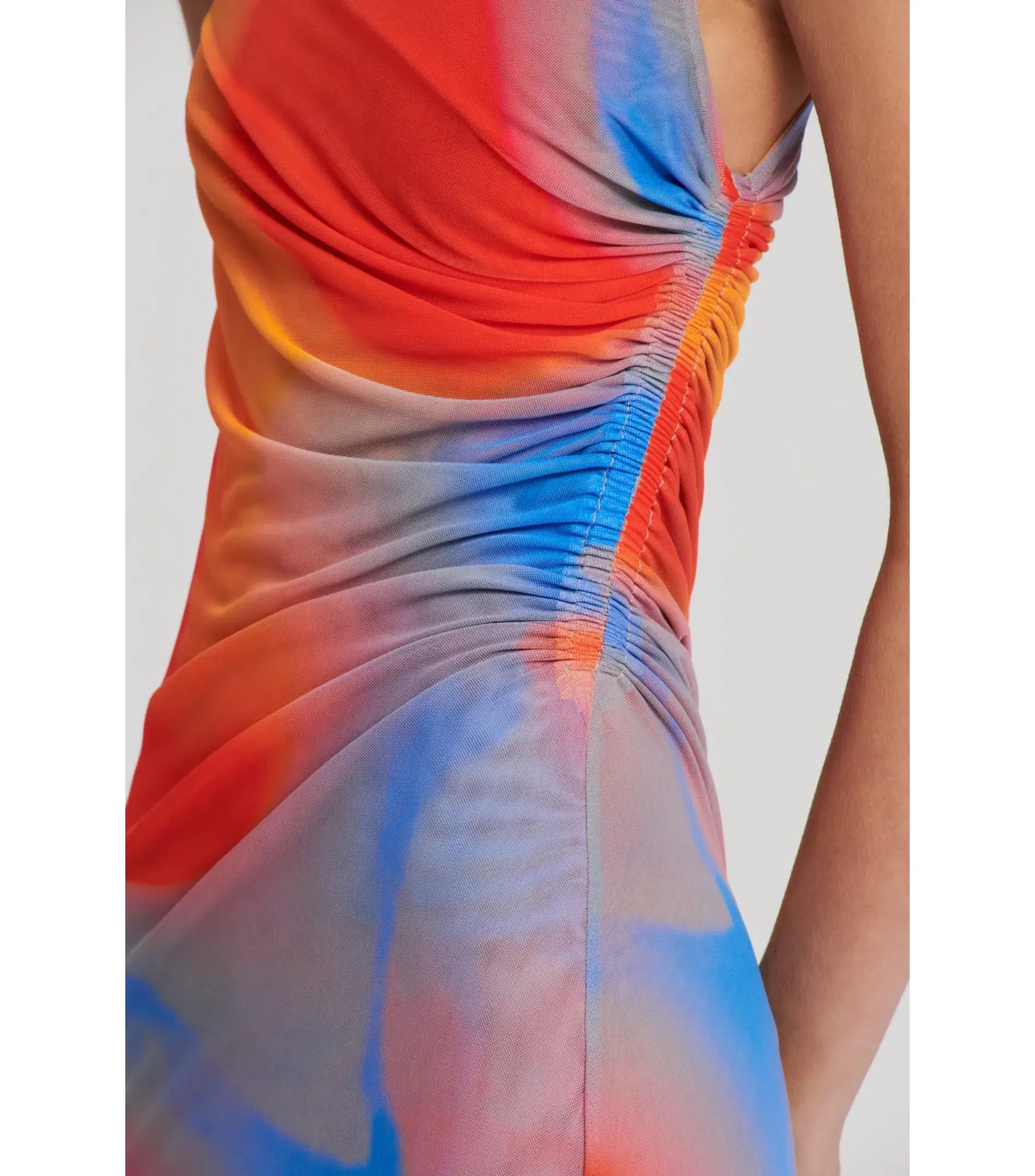 Scanlan Theodore Italian Watercolour Dress in Red/Blue Size AU 8  - Image 4