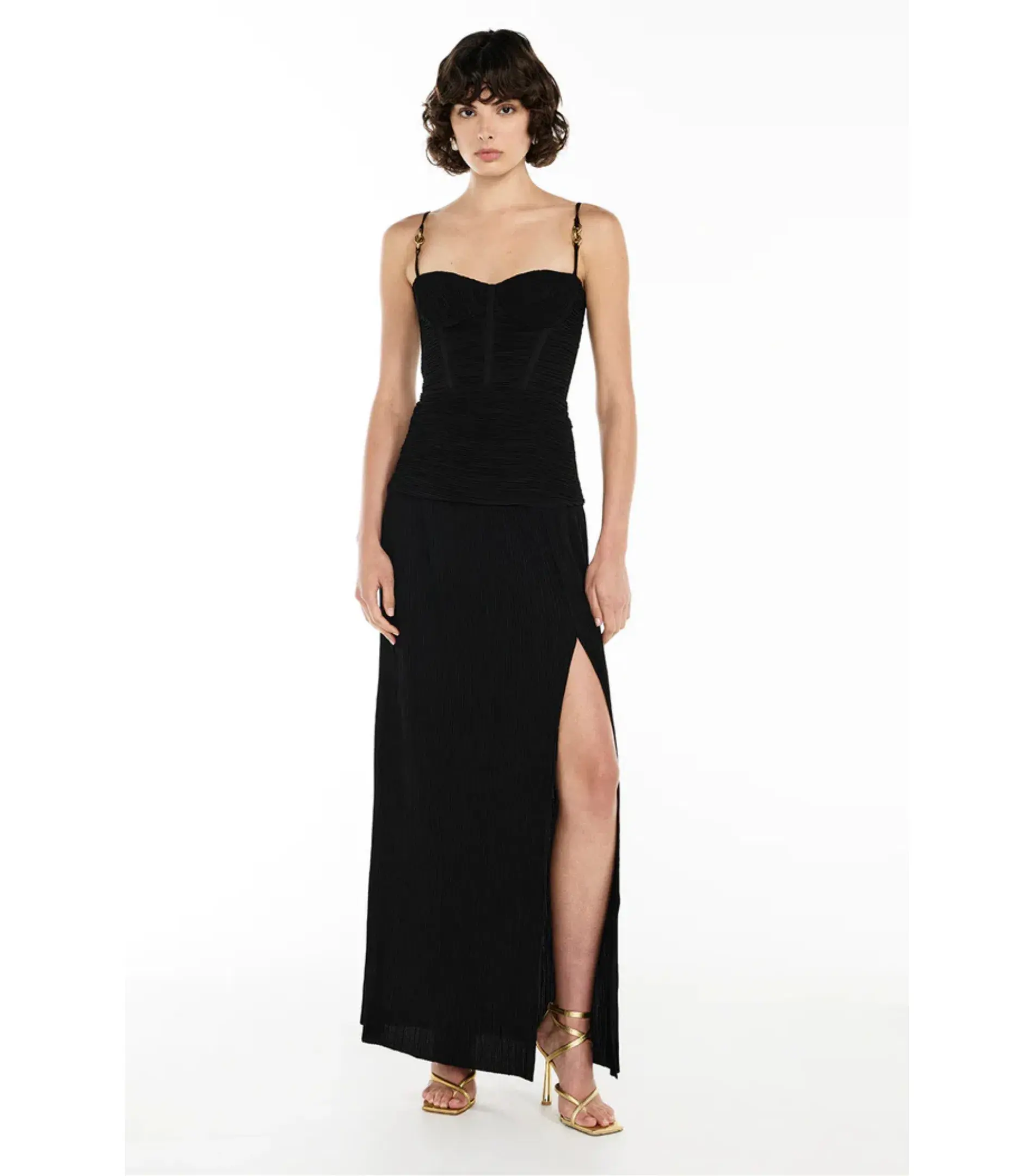 Manning Cartell Double Time Pleat Dress in Black Size AU 6 - Image 5