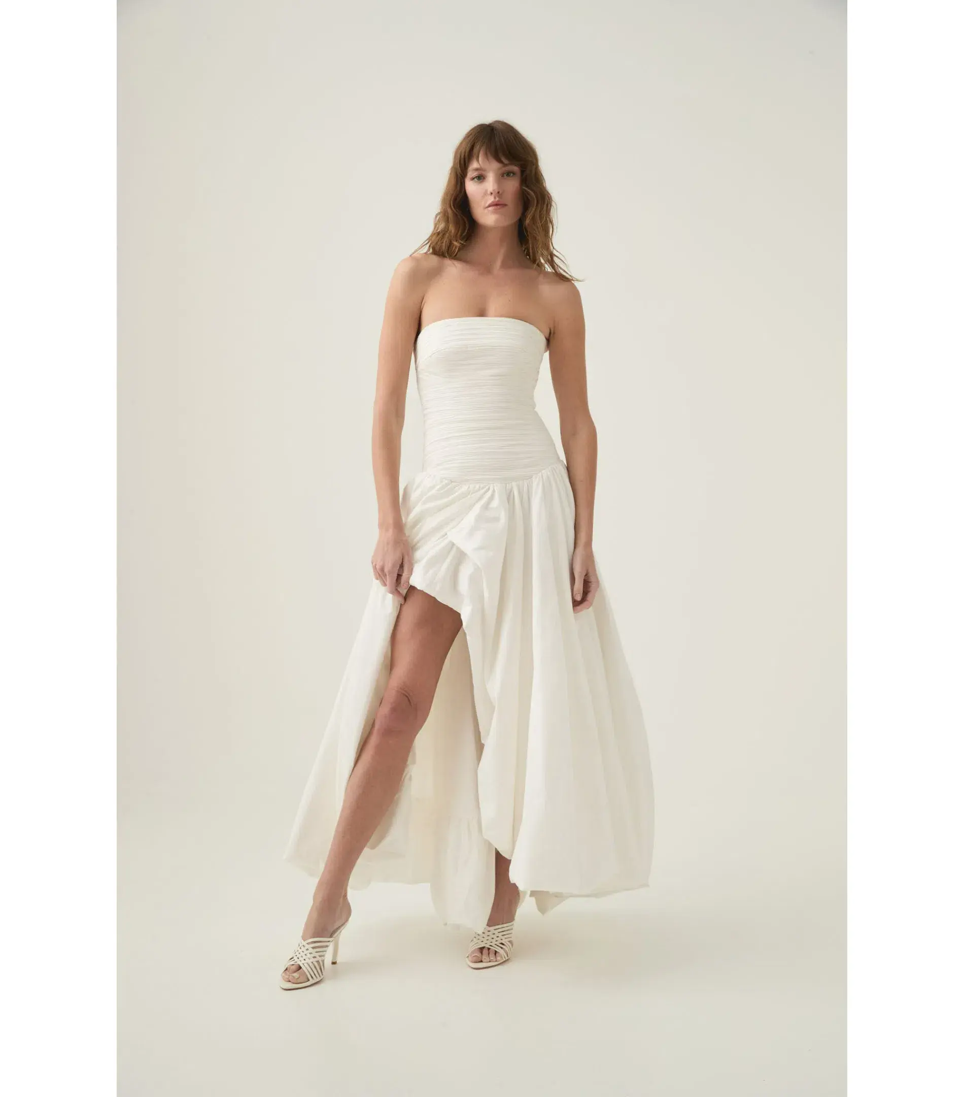 Aje Violette Bubble Hem Maxi Dress in Ivory Size AU 6 - Image 1