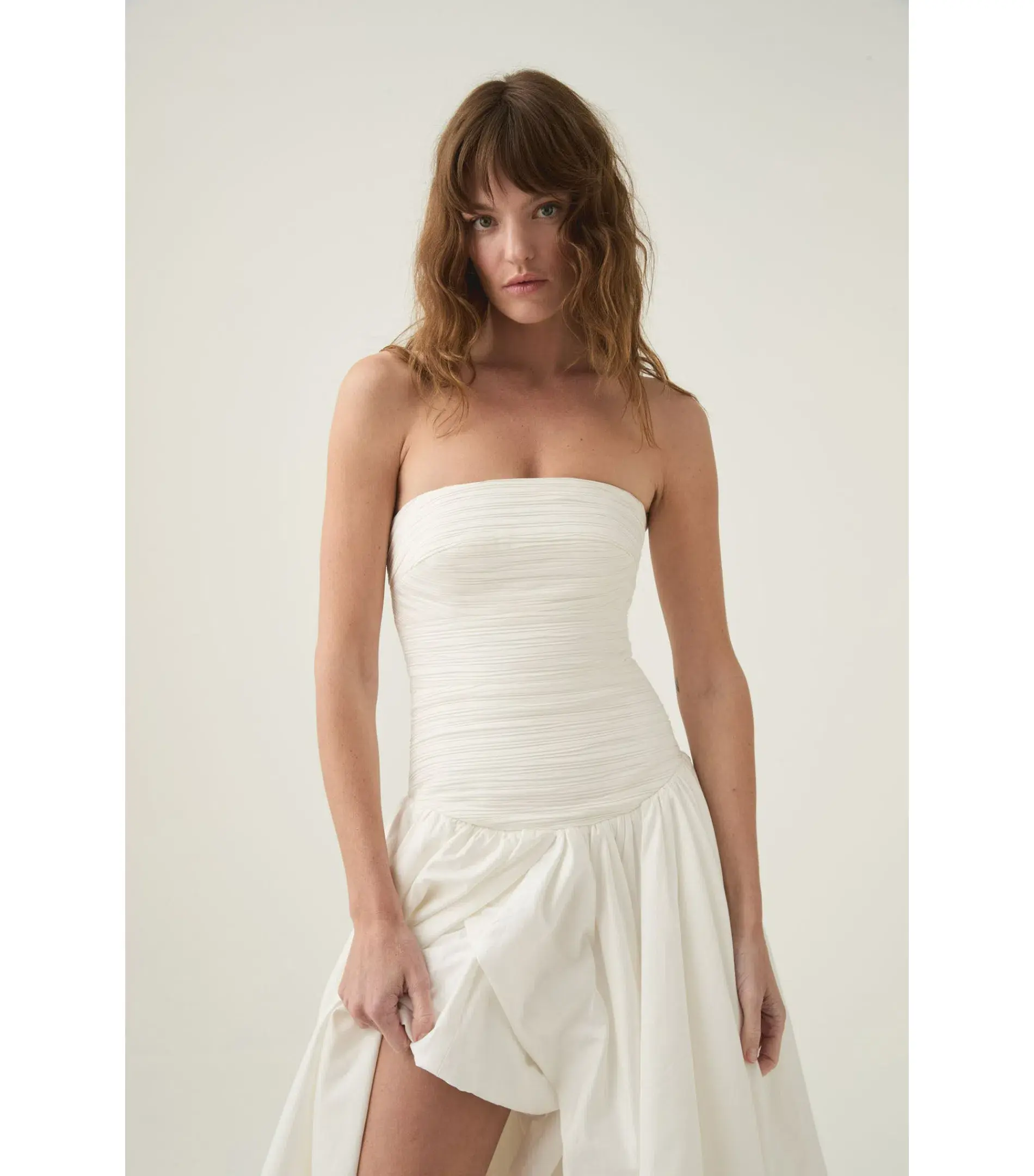 Aje Violette Bubble Hem Maxi Dress in Ivory Size AU 6 - Image 2