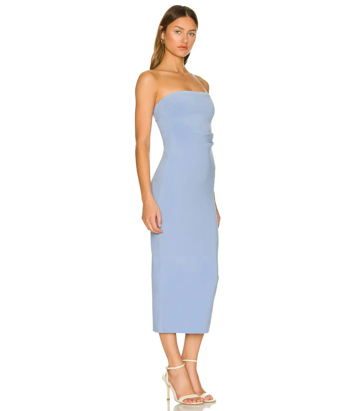 Bec & Bridge Noa Midi Dress Sky Blue Size AU 10 - Image 2