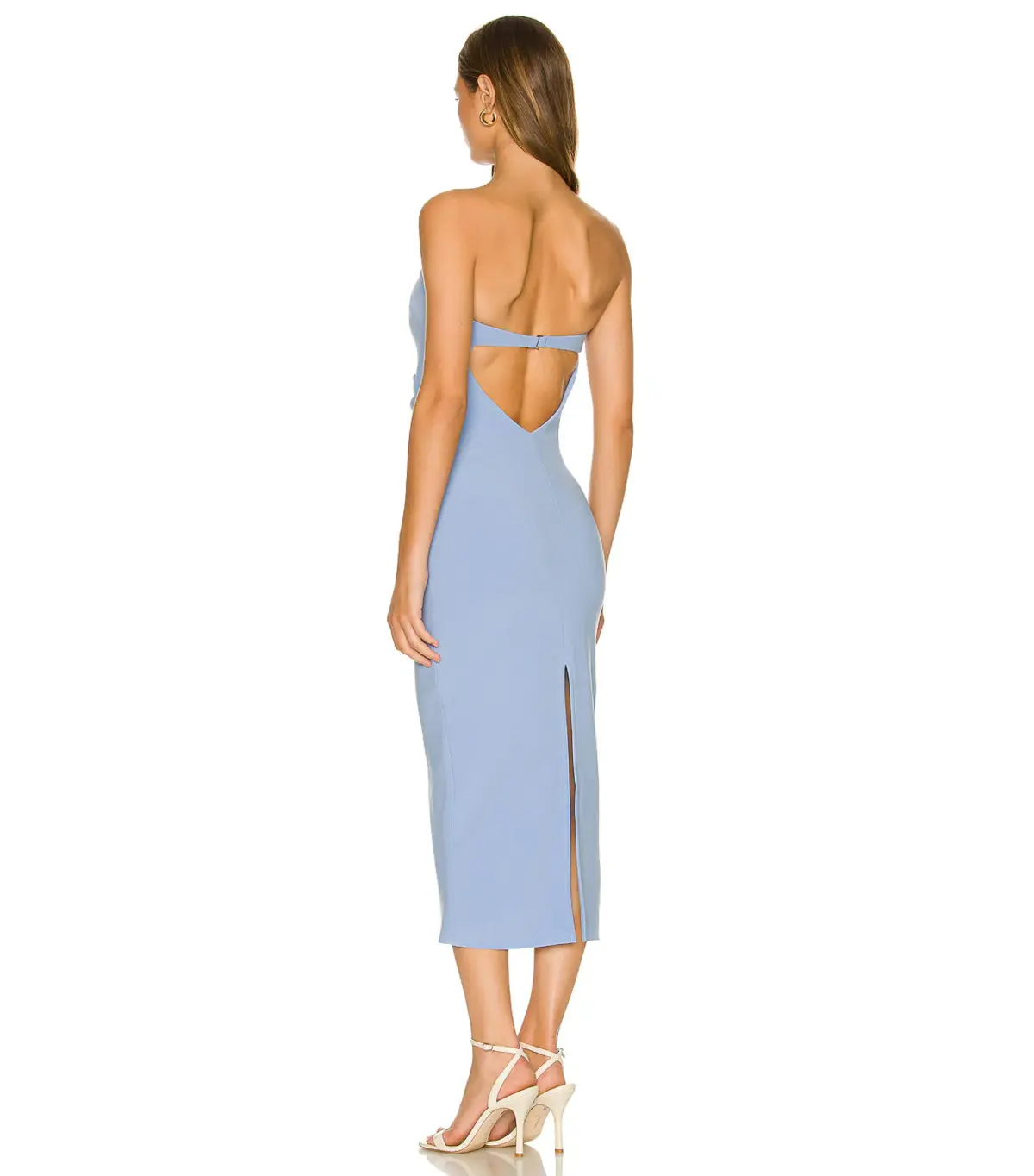 Bec & Bridge Noa Midi Dress Sky Blue Size AU 10 - Image 3