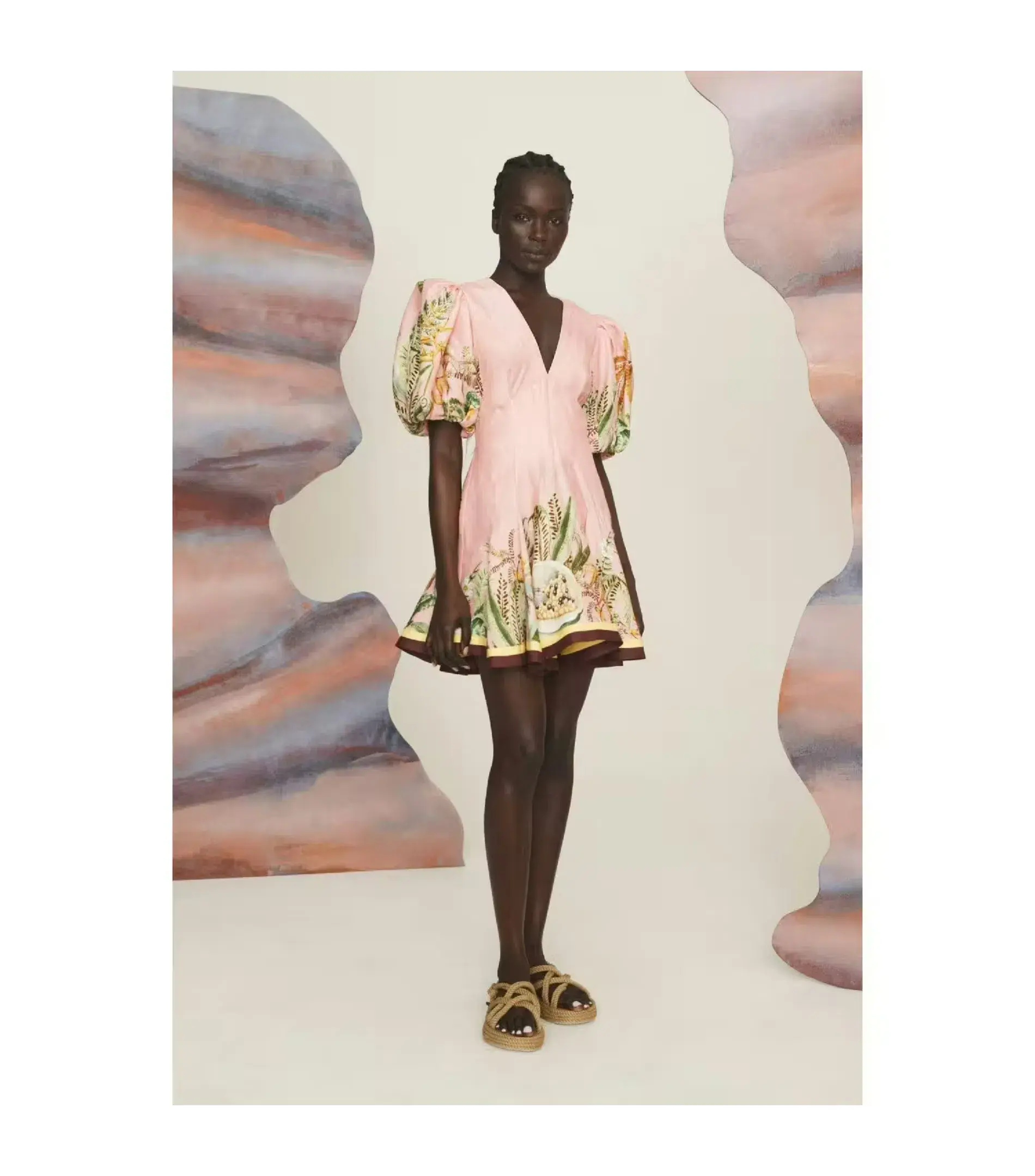 Alemais Papaya Mini Dress Blush Size AU 8 - Image 3