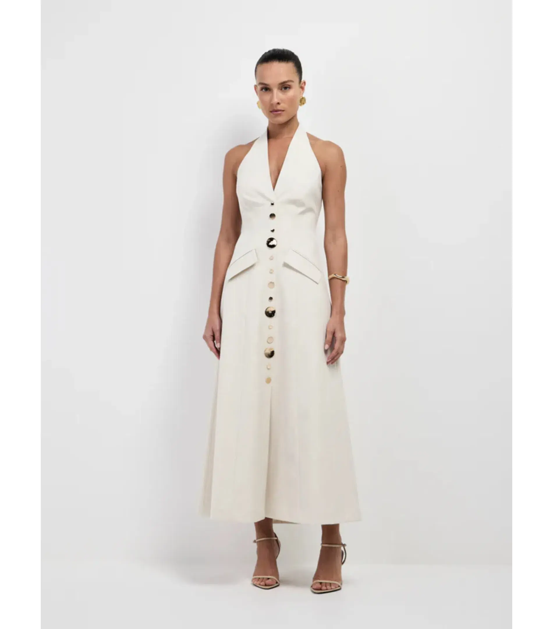 Sheike Shai Maxi Dress Cream Size AU 8 - Image 1
