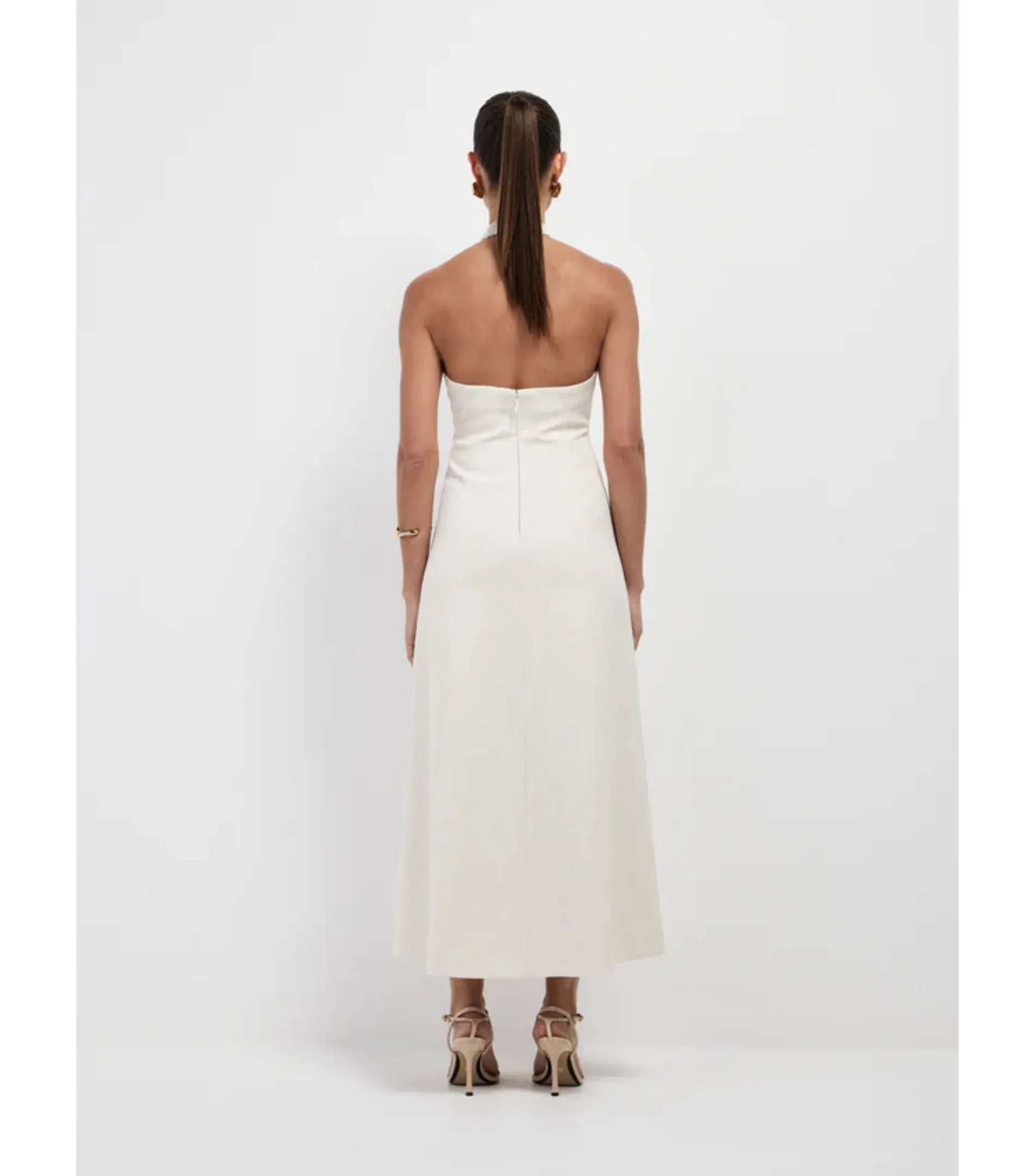 Sheike Shai Maxi Dress Cream Size AU 8 - Image 3