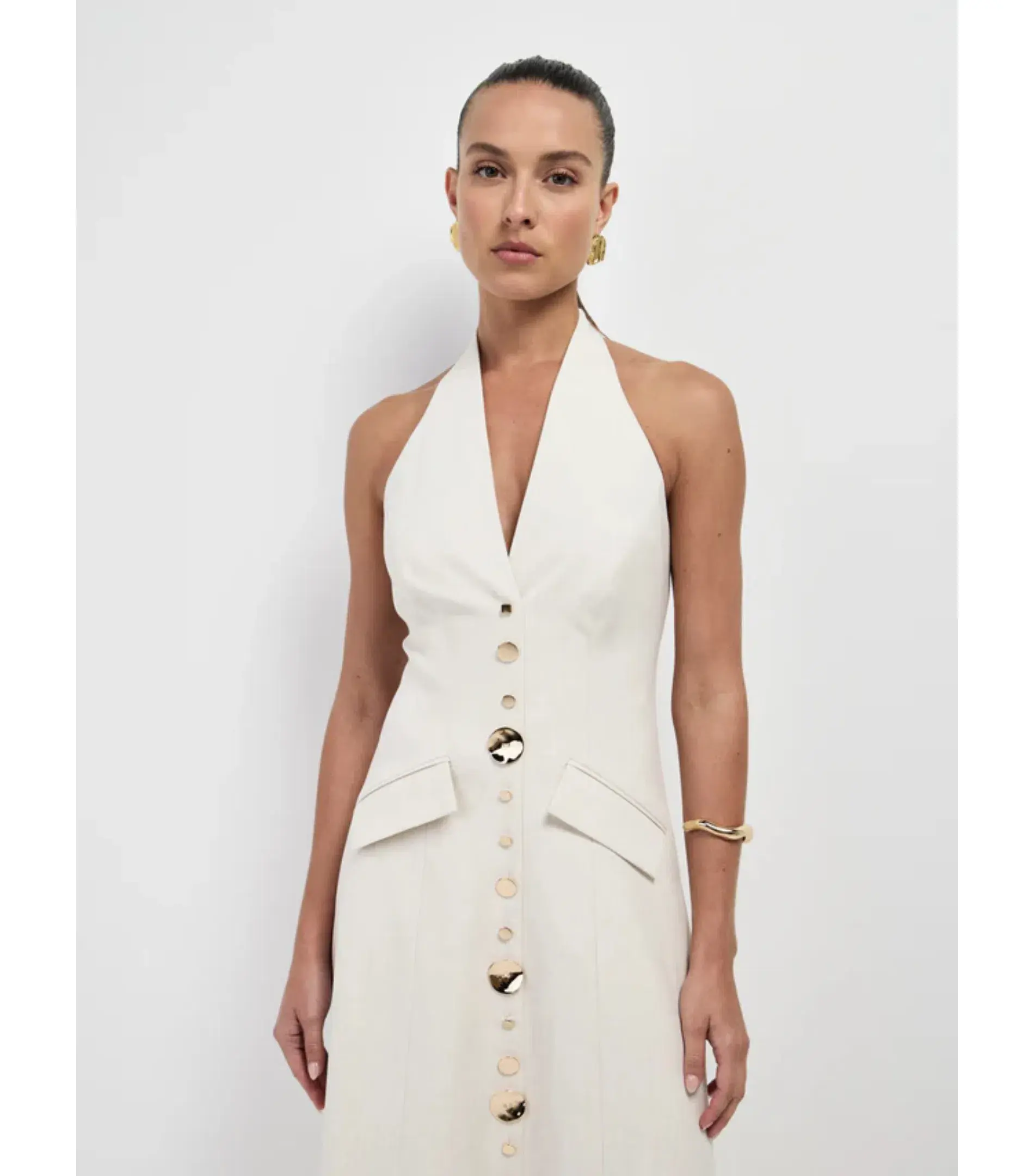 Sheike Shai Maxi Dress Cream Size AU 8 - Image 2