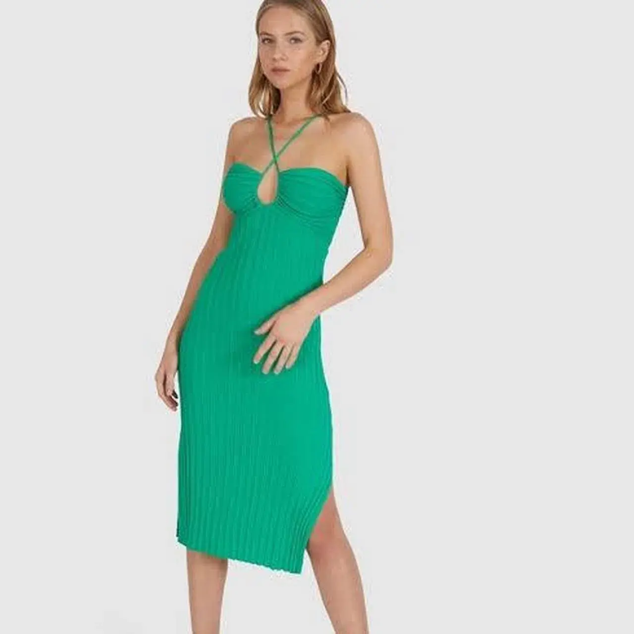 Chosen by Tuchuzy Sunny Midi Dress in Green Size XS / AU 6  - Image 1
