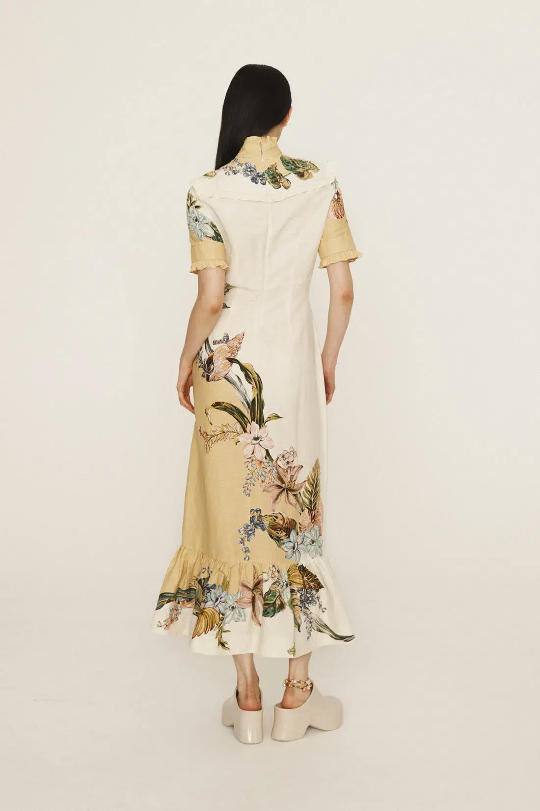 Alemais Oleander Midi Dress Print Size AU 14 - Image 3