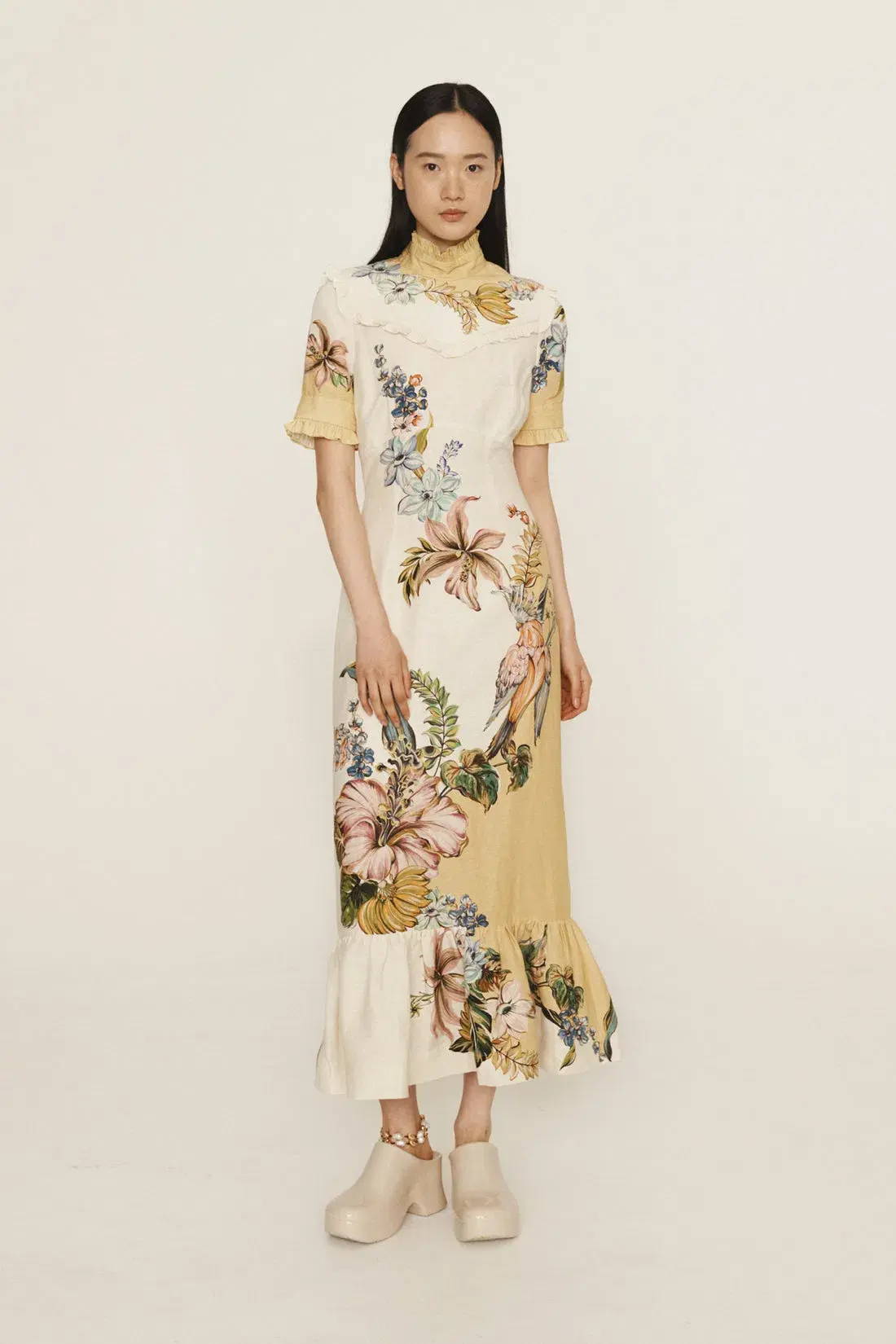 Alemais Oleander Midi Dress Print Size AU 14 - Image 1