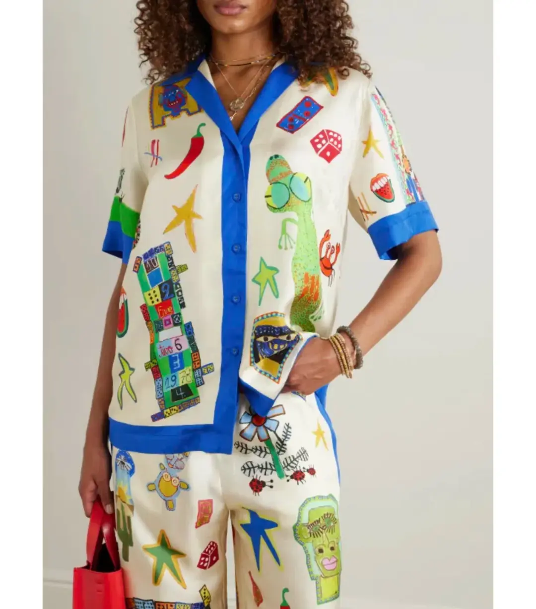 Alemais Rollers Shirt And Pants Set Print Size AU 10 for rent on The Volte - main image