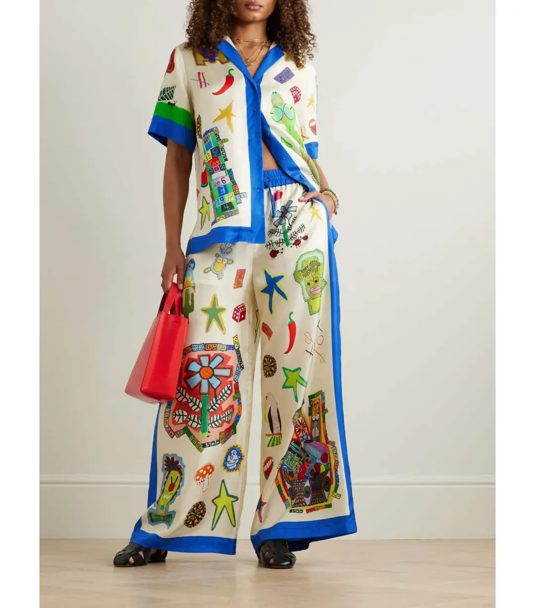 Alemais Rollers Shirt And Pants Set Print Size AU 10 for rent on The Volte - main image