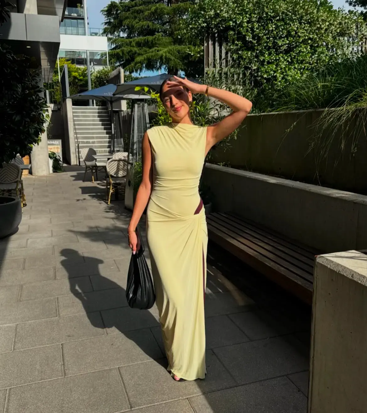 Bec & Bridge Greta Twist Maxi Dress in Butter Size AU 6 - Image 5