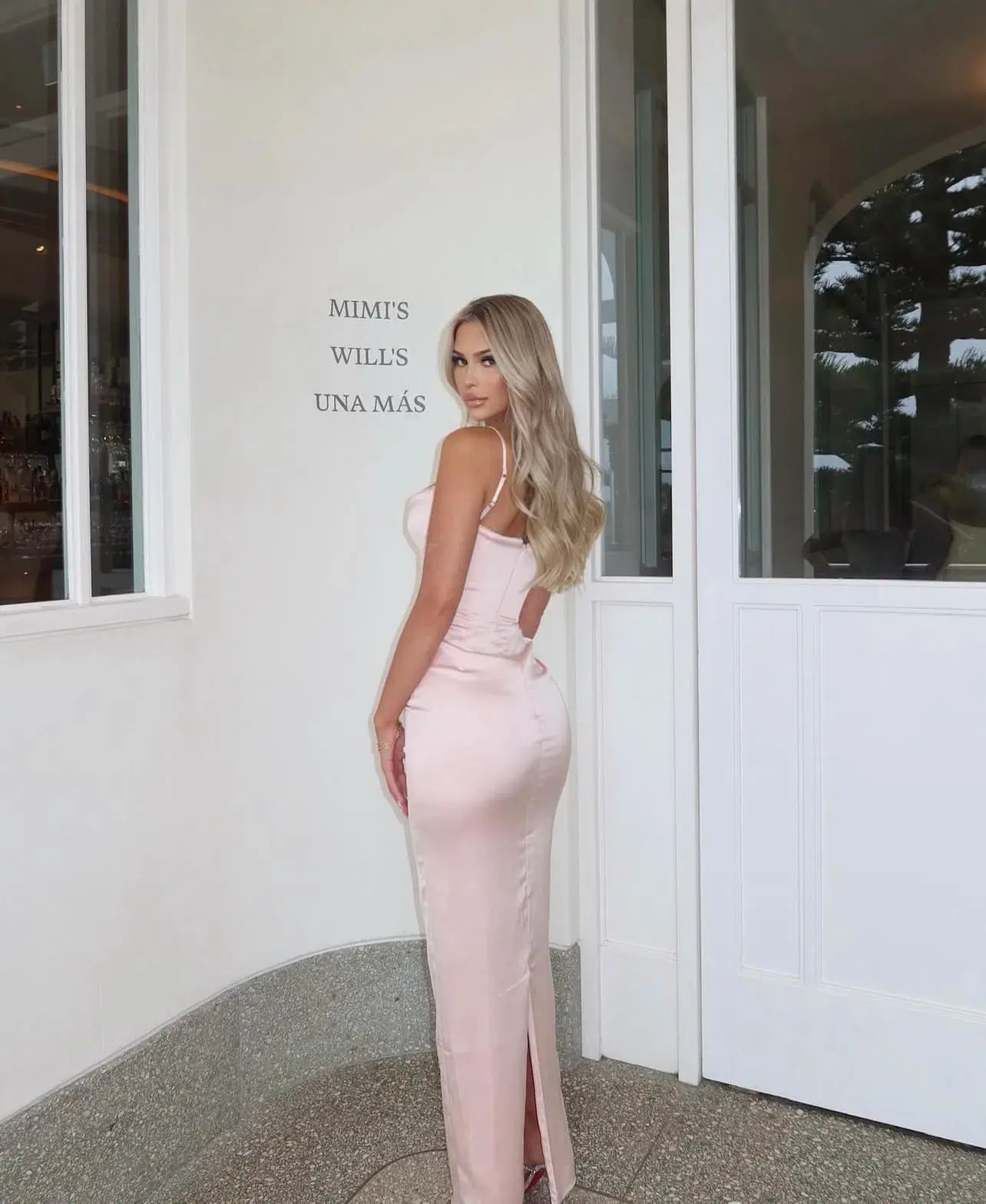 House Of CB Stefania Corset Maxi Dress Soft Peach Size AU 10 - Image 5