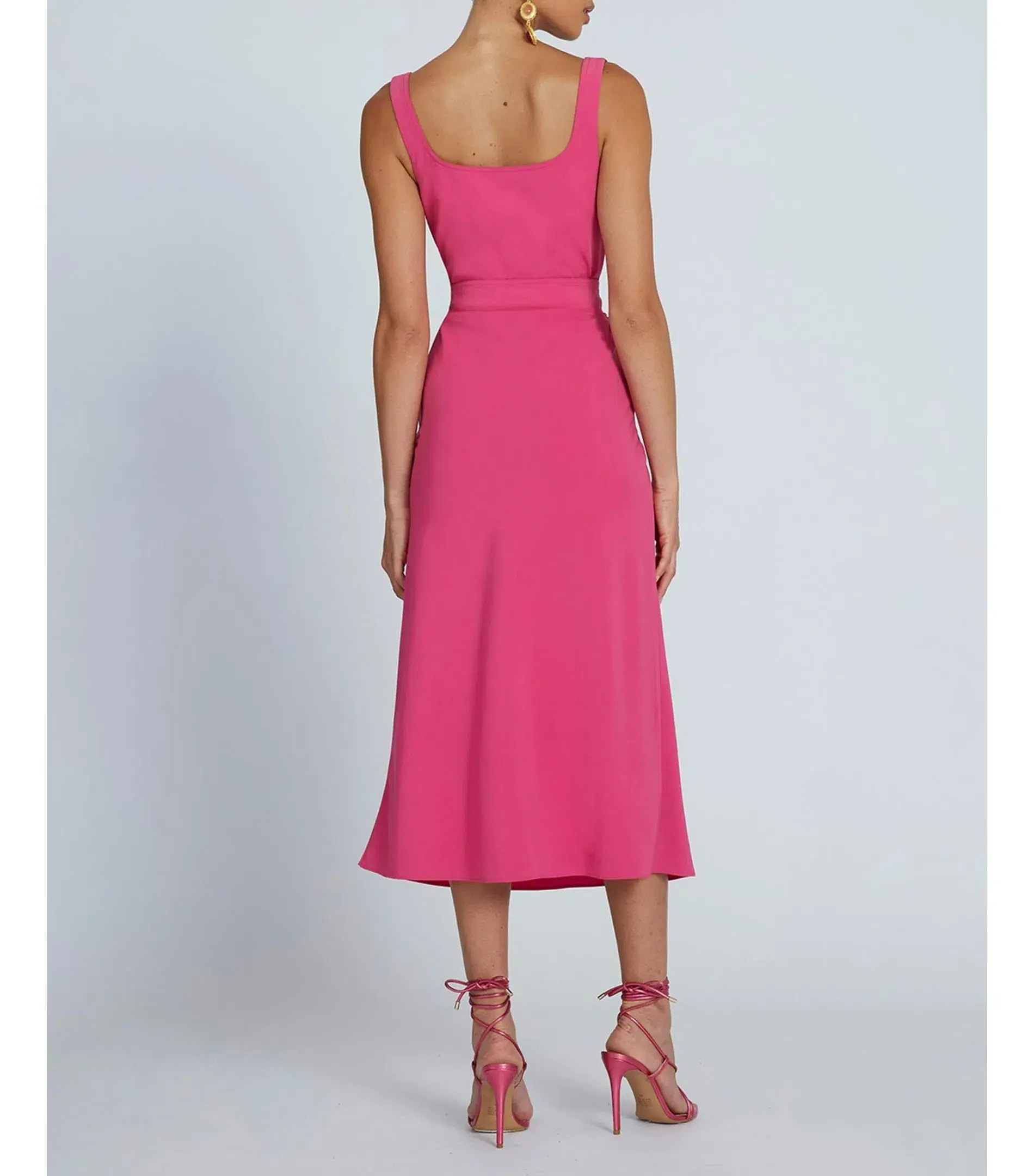 By Johnny Ora Bust Midi Dress Pink Size AU 8  - Image 3