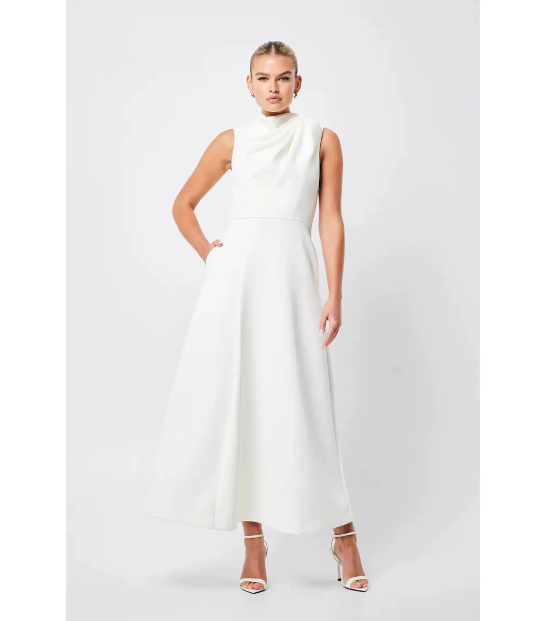 Mossman Cosmic Maxi Dress in Ivory Size AU 10 - Image 1