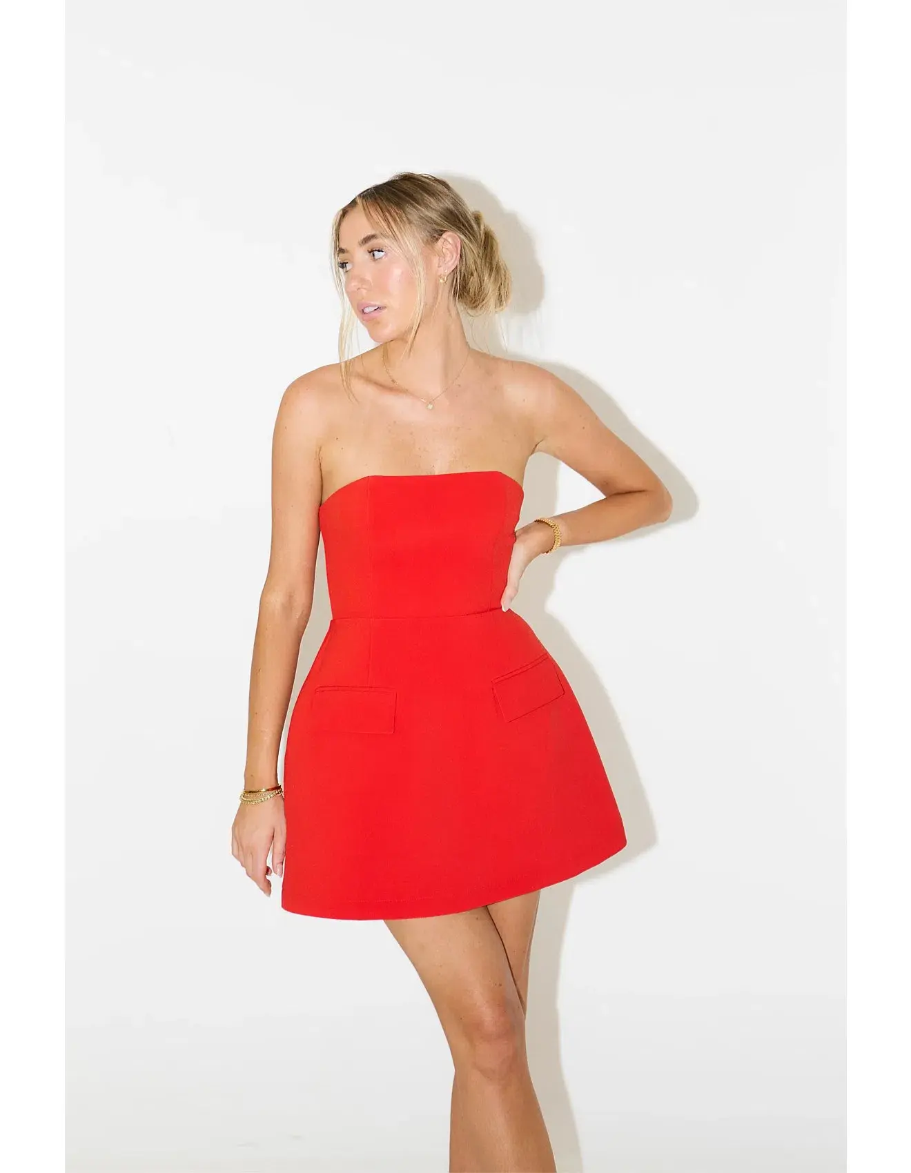 Odd Muse The Ultimate Muse Strapless Mini Dress Red Size 10 - Image 2
