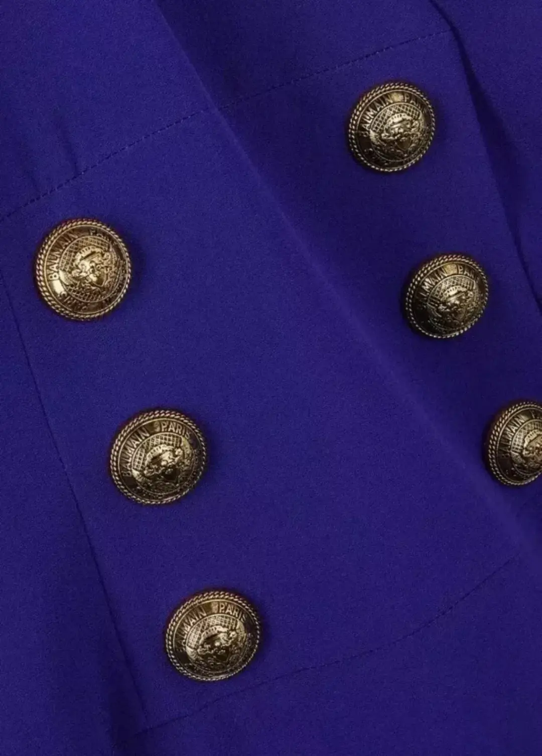 Balmain Double Breasted Midi Wrap Dress Size 12/L for rent on The Volte - main image