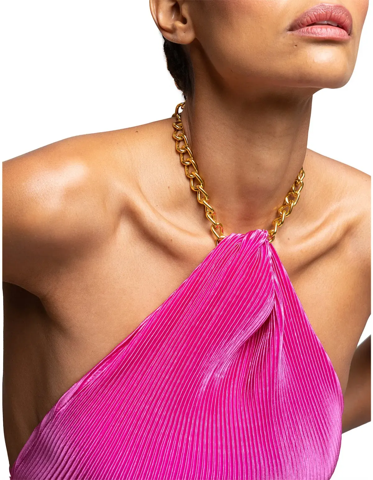 L'Idee Klum Chain Gown in Flamingo Pink Size 8 - Image 5