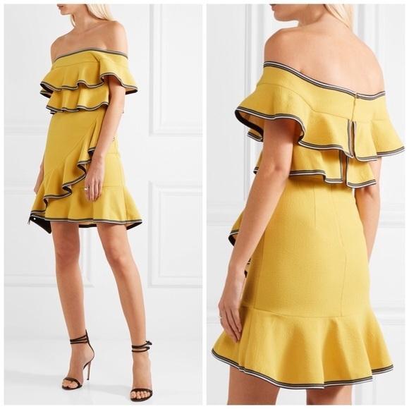 Rebecca Vallance Courtside Ruffle Mini Dress Zest Size 8 - Image 3