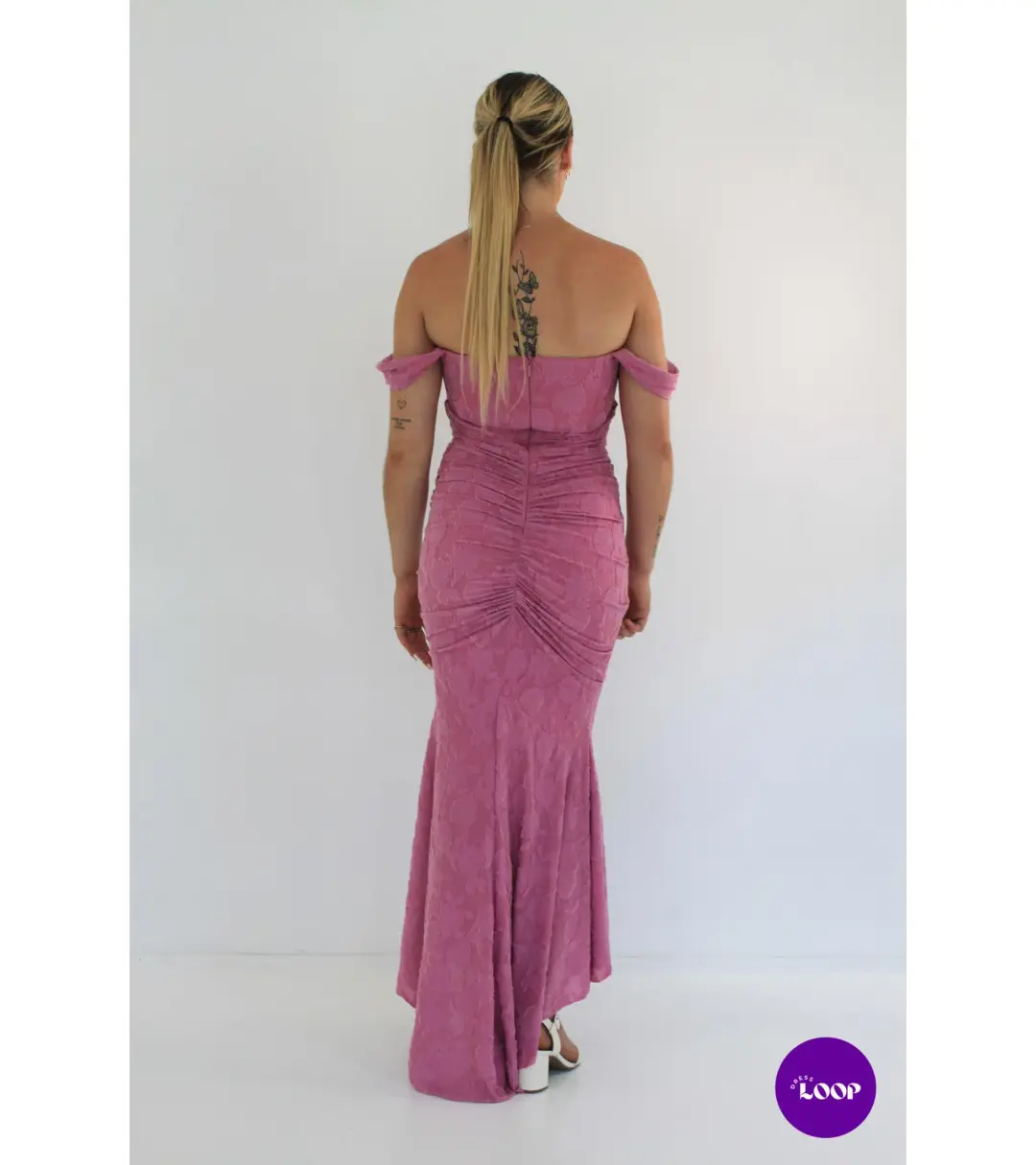 House Of CB Cesca Floral Maxi Dress Rose Pink Size M / AU 10 for rent on The Volte - main image