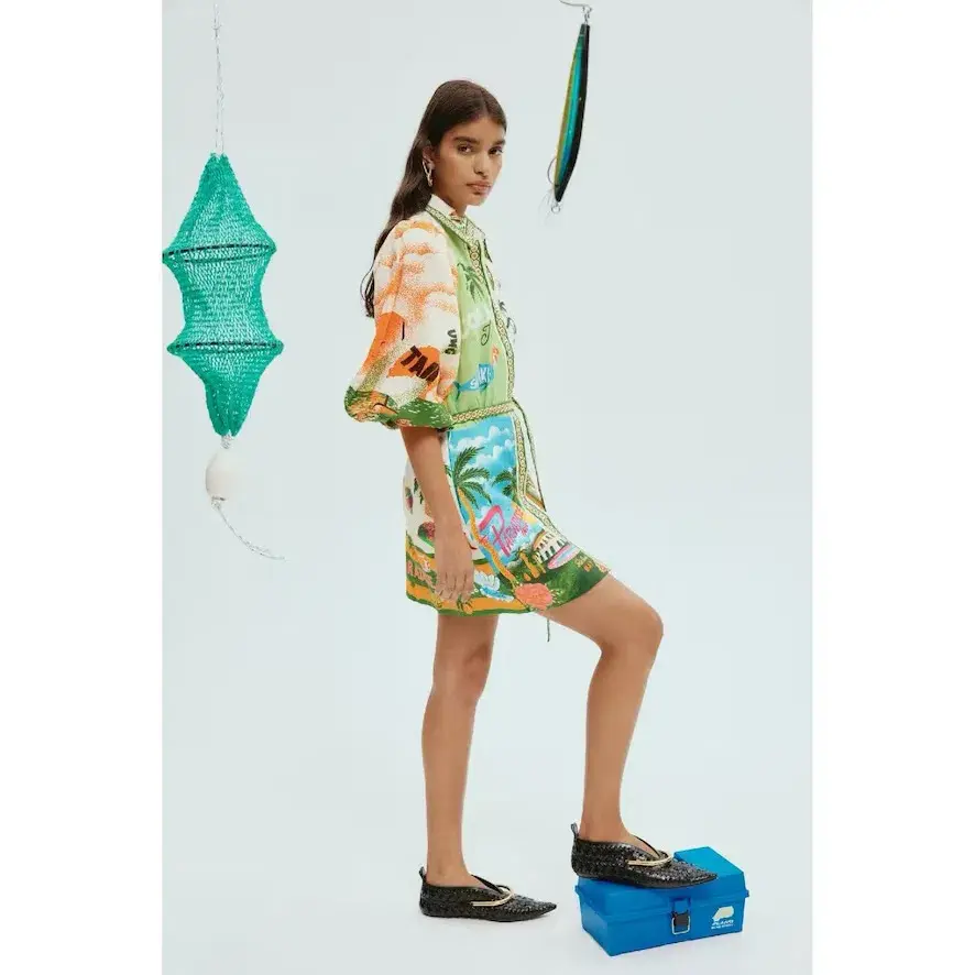 Alemias Paradiso Mini Dress in Multi Size AU 12  - Image 2