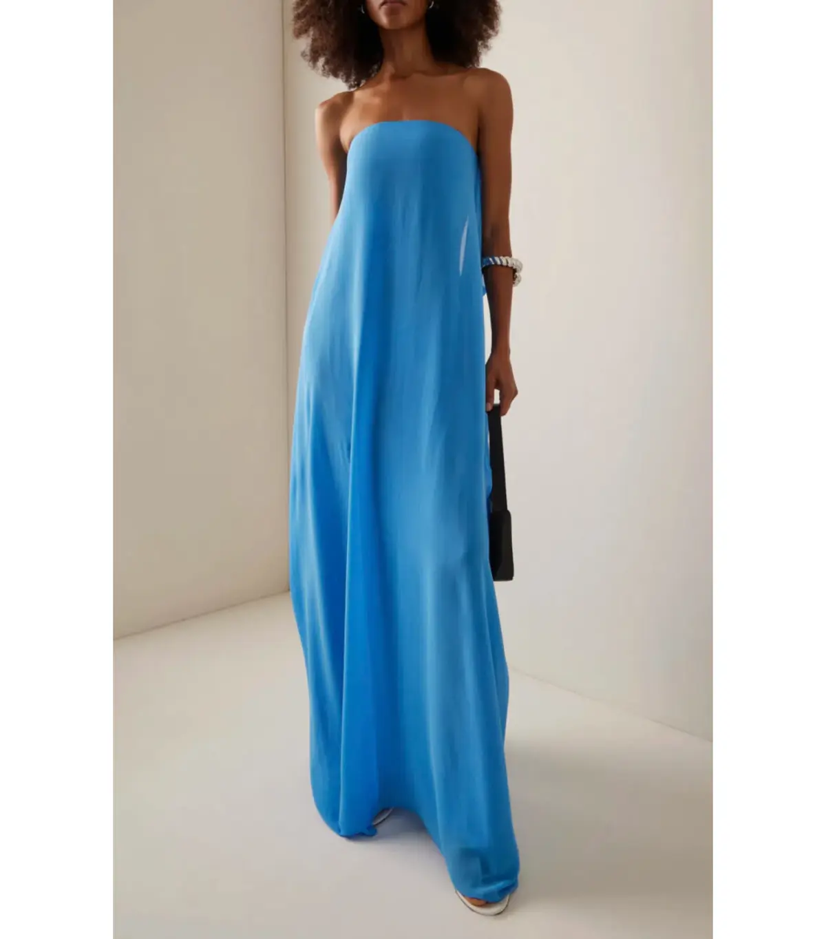 Christopher Esber Layered Silk Dress Boston Blue Size AU 6 - Image 1