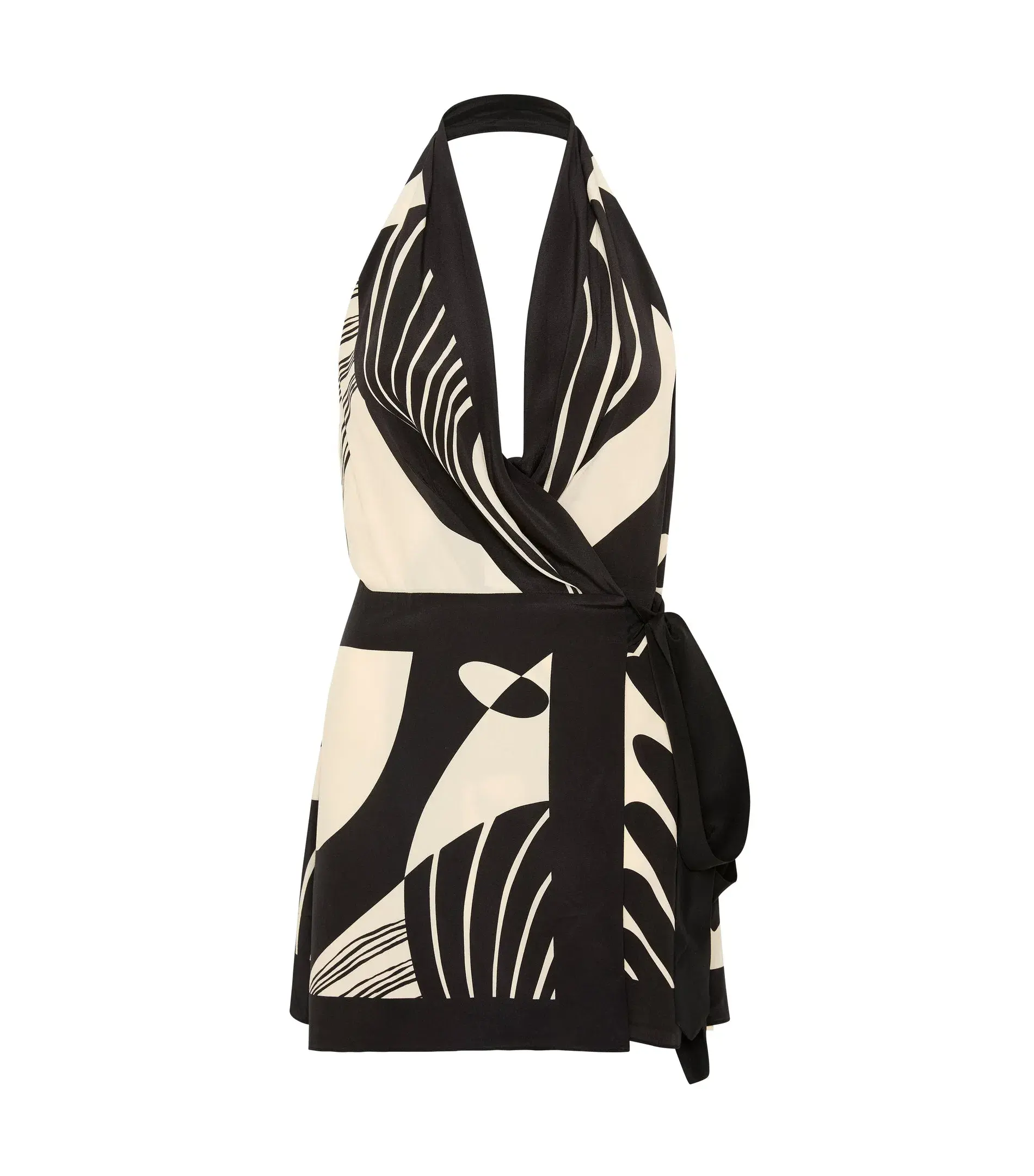 Sir The Label Realisme Wrap Halter Mini Dress in Papier Size 1 / AU 8 - Image 5