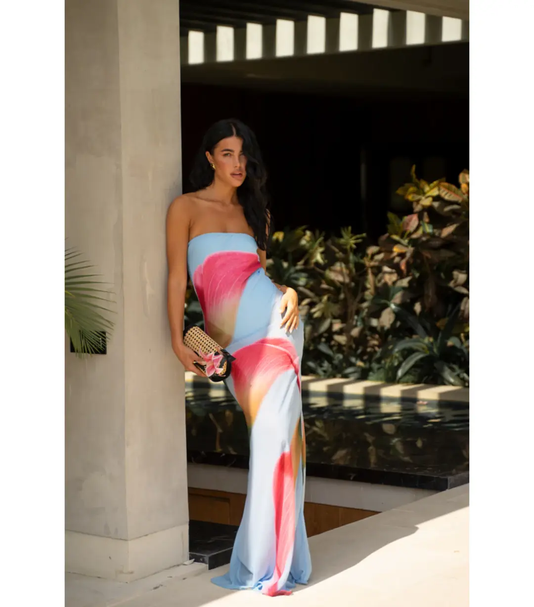 HNTR the label Alessia Maxi Dress Calla Size AU 6 for rent on The Volte - main image