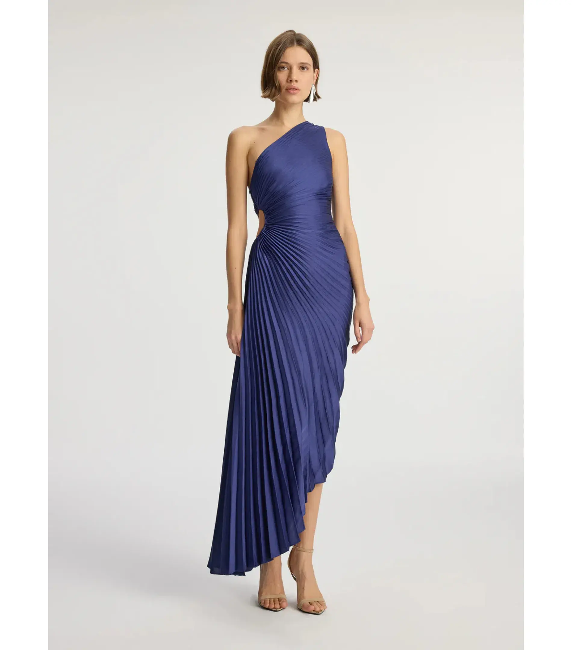 A.L.C. Delfina Satin Pleated Dress Riviera Size AU 6 - Image 1