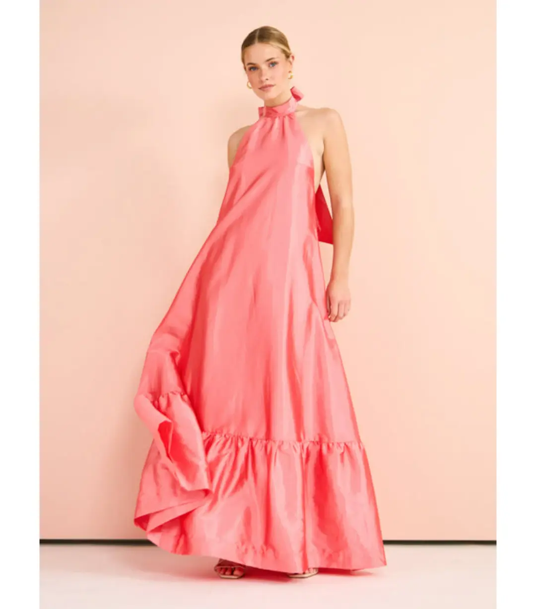 Hansen and Gretel Gateau Gown in Watermelon Size AU 8  for rent on The Volte - main image