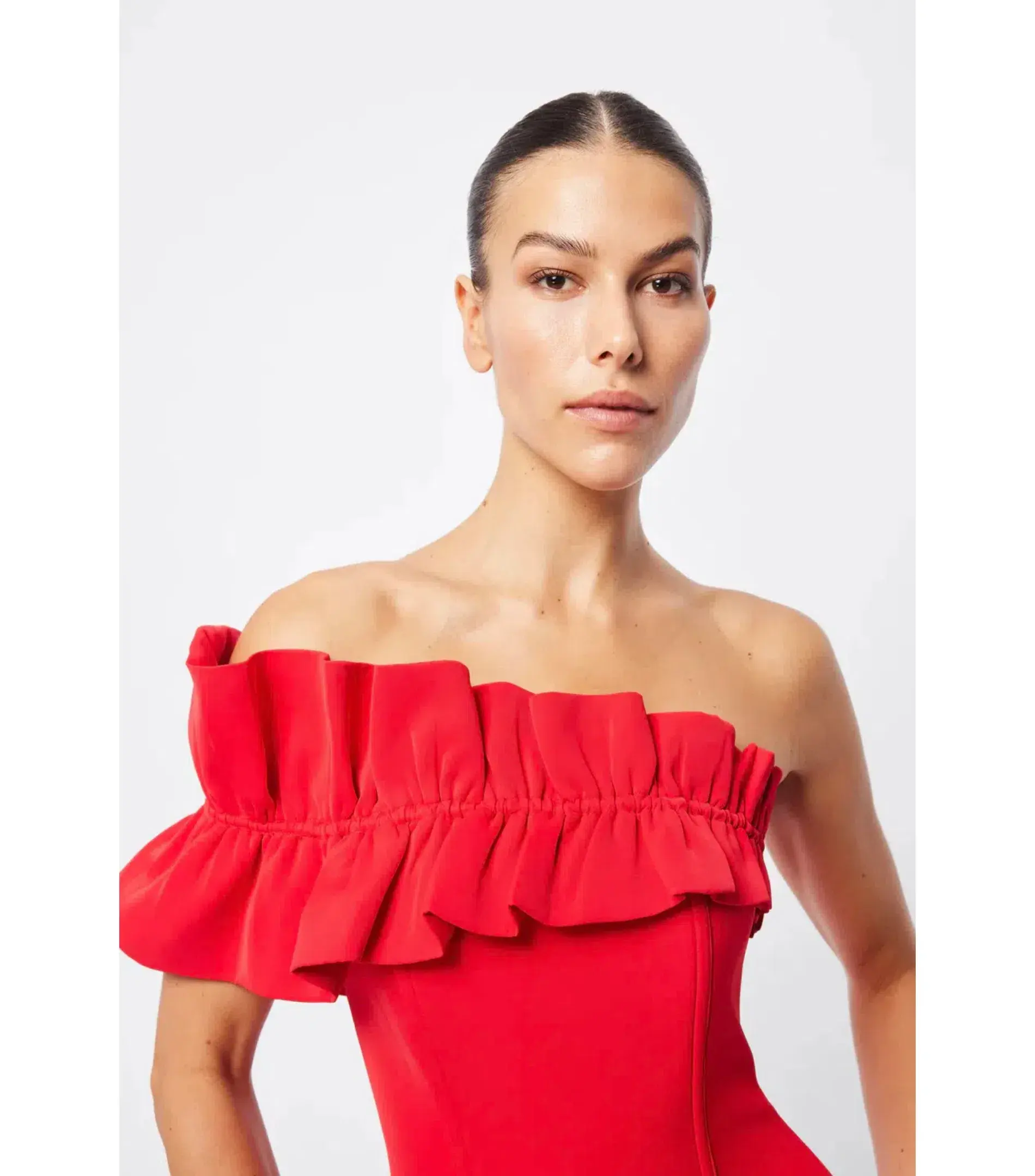 Mossman Soft Spoken Midi Dress Red Size AU 8 - Image 3