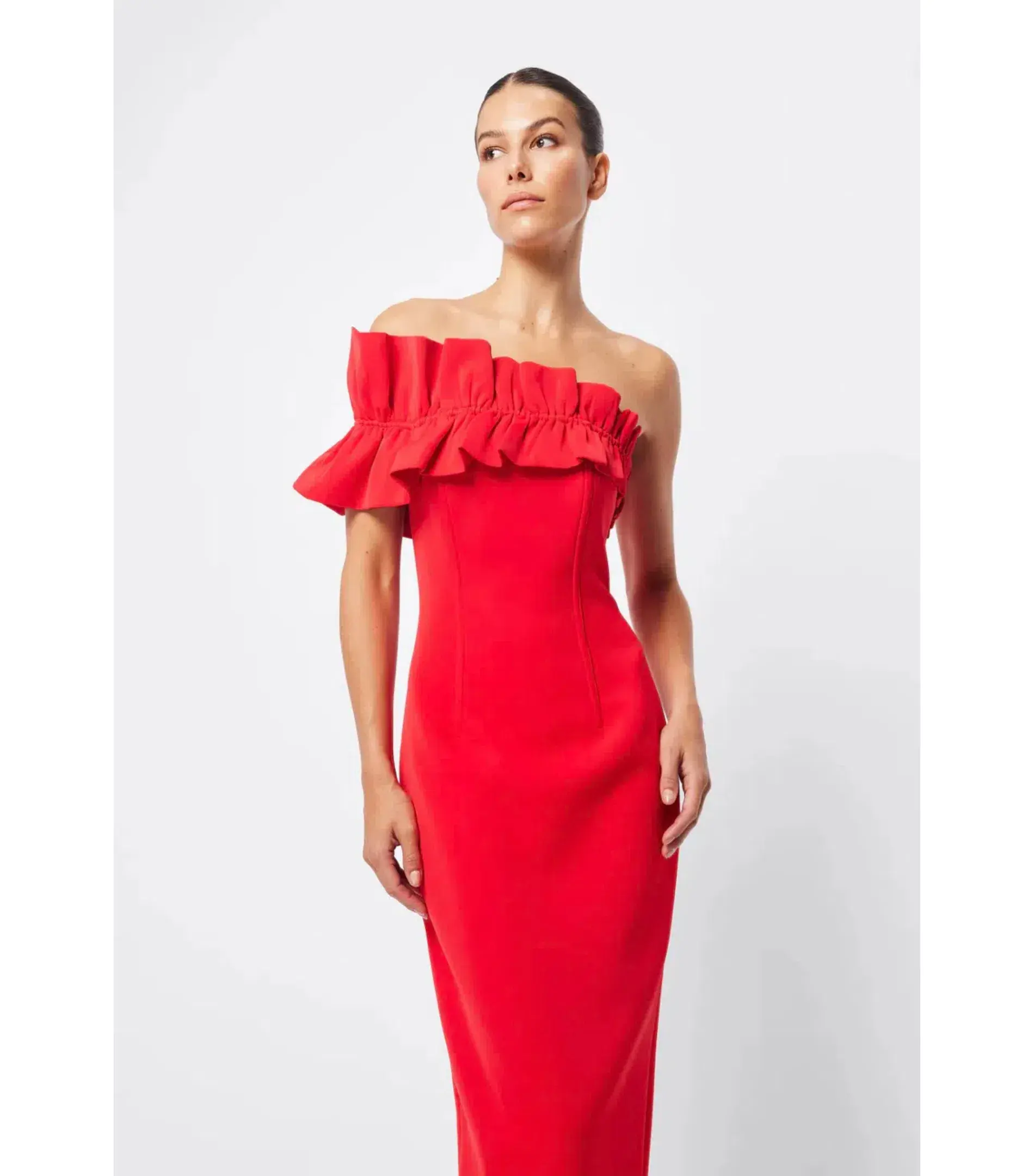 Mossman Soft Spoken Midi Dress Red Size AU 8 - Image 4