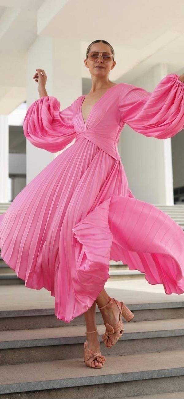 Acler Palms Dress Confetti Pink Size 10 for rent on The Volte - main image