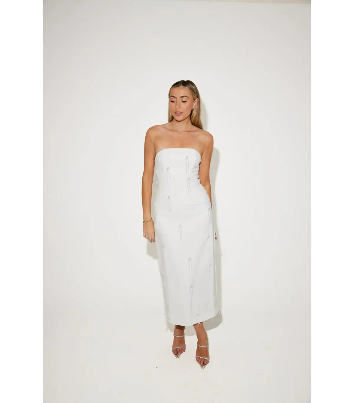 Odd Muse The Ultimate Muse Embellished Midi Dress White Size XS / AU 6 - Image 1