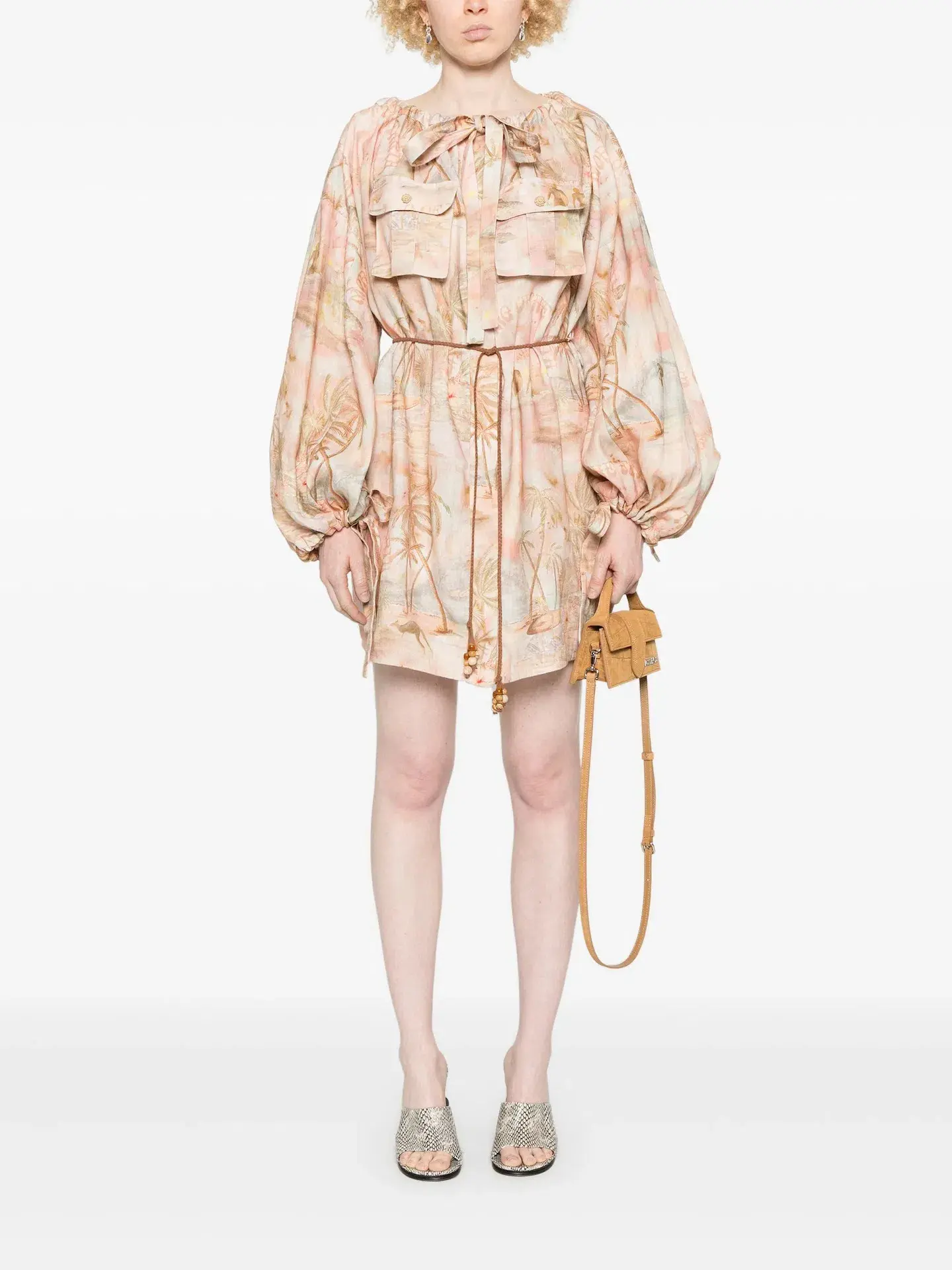 Zimmermann Illuminate Relaxed Mini Dress in Guava Paradise Size XS / AU 6P - Image 1