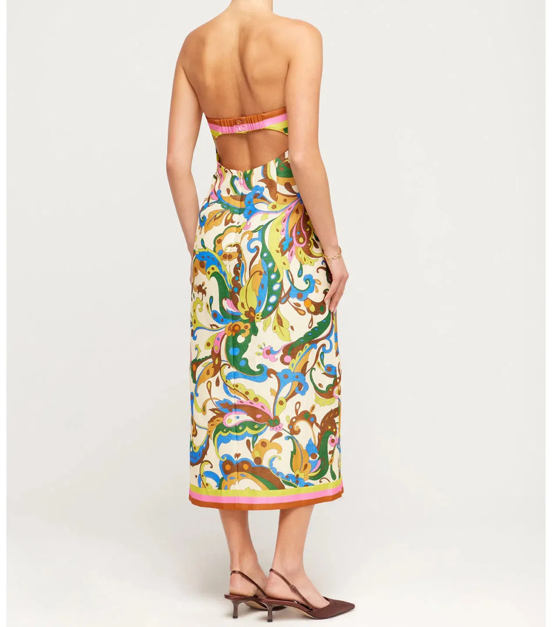 Alemais Ozma Strapless Dress Multi Size AU 6  - Image 3