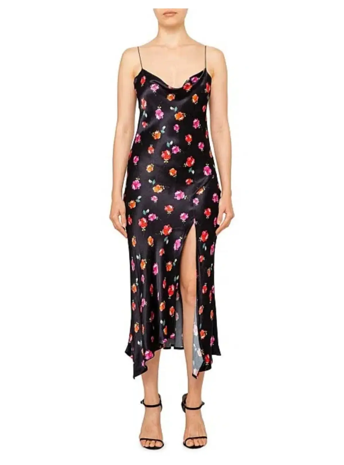 Bec & Bridge Floral Midi Dress Black Floral Size AU 6 - Image 1