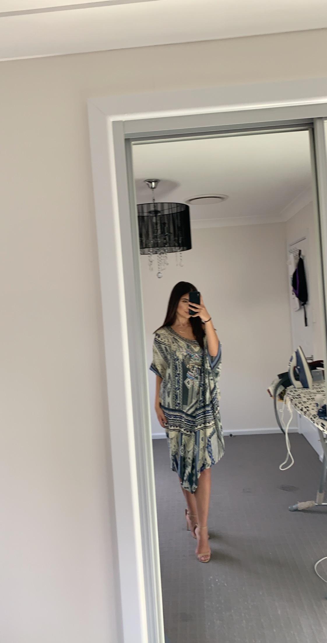 Camilla Kaftan Grey Blue Size 10 - Image 2