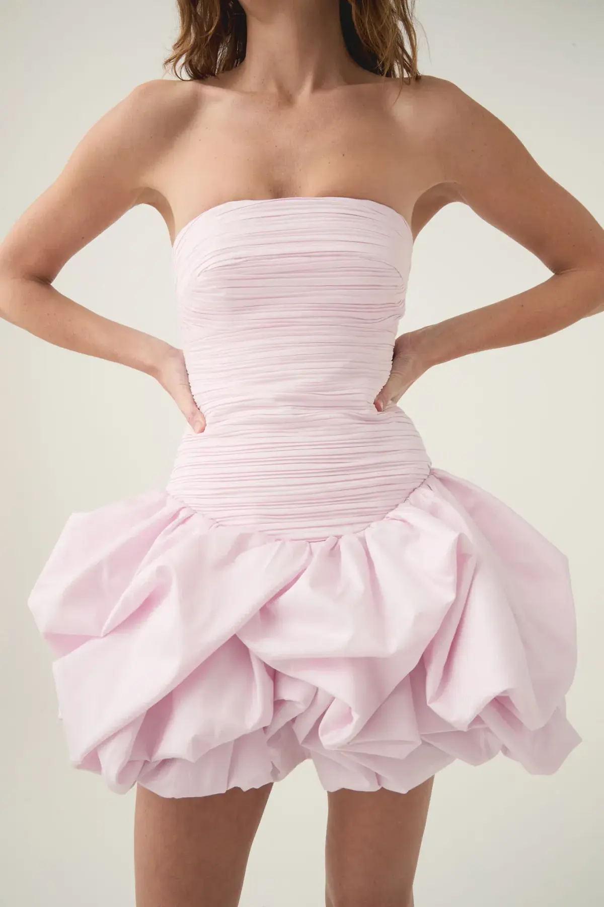 Aje Violette Bubble Hem Mini Dress Pastel Pink Size AU 12 - Image 4